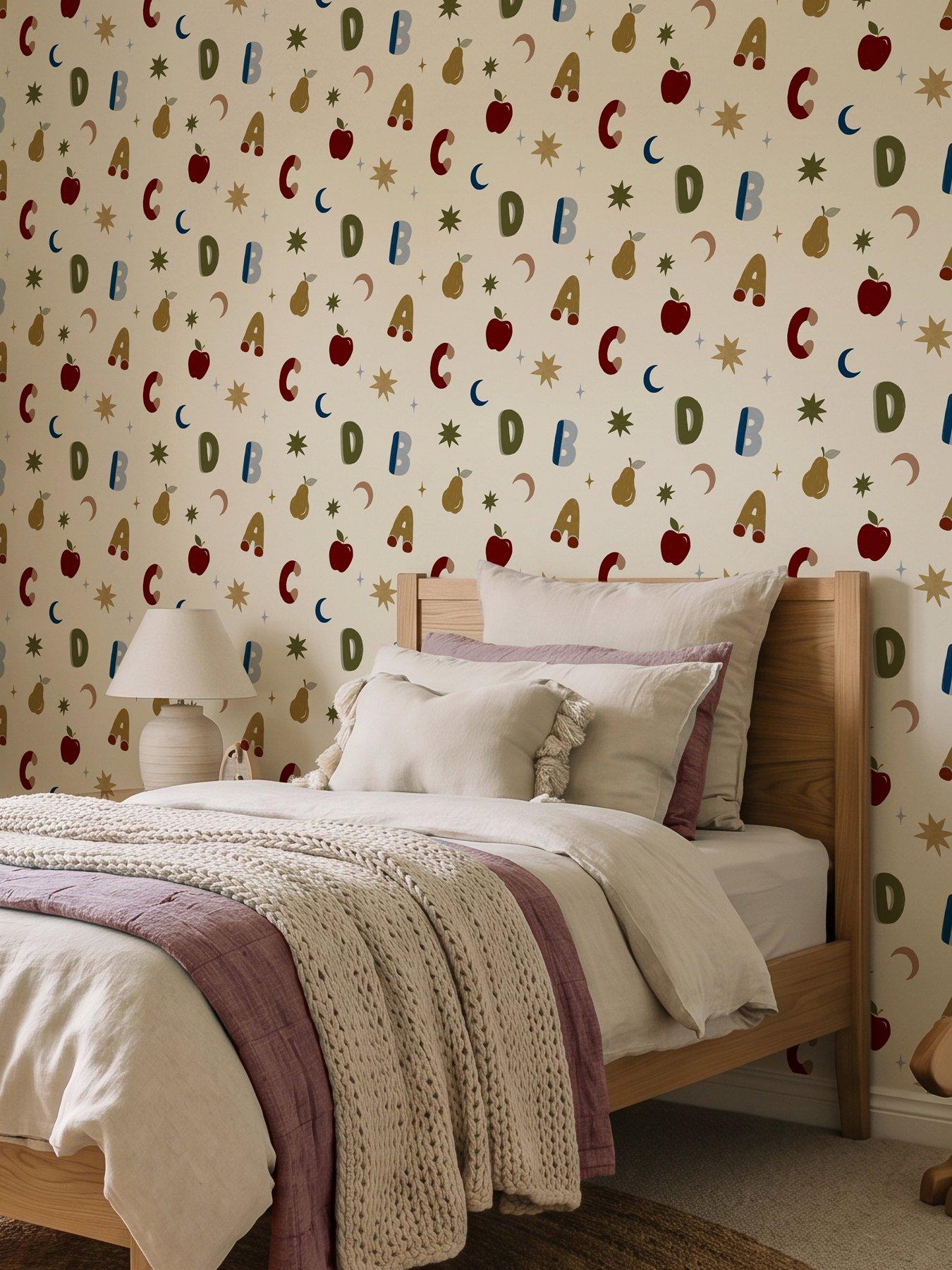 ARTHOUSE Alphafruit Cream,Yellow & Olive Wallpaper