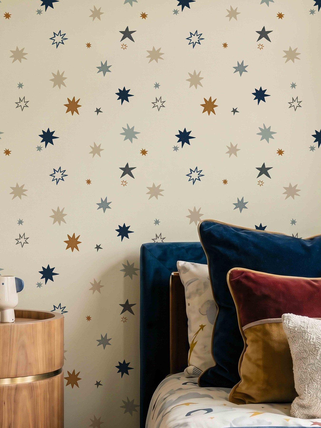 Arthouse Supernova Blue & Blush Pink Wallpaper