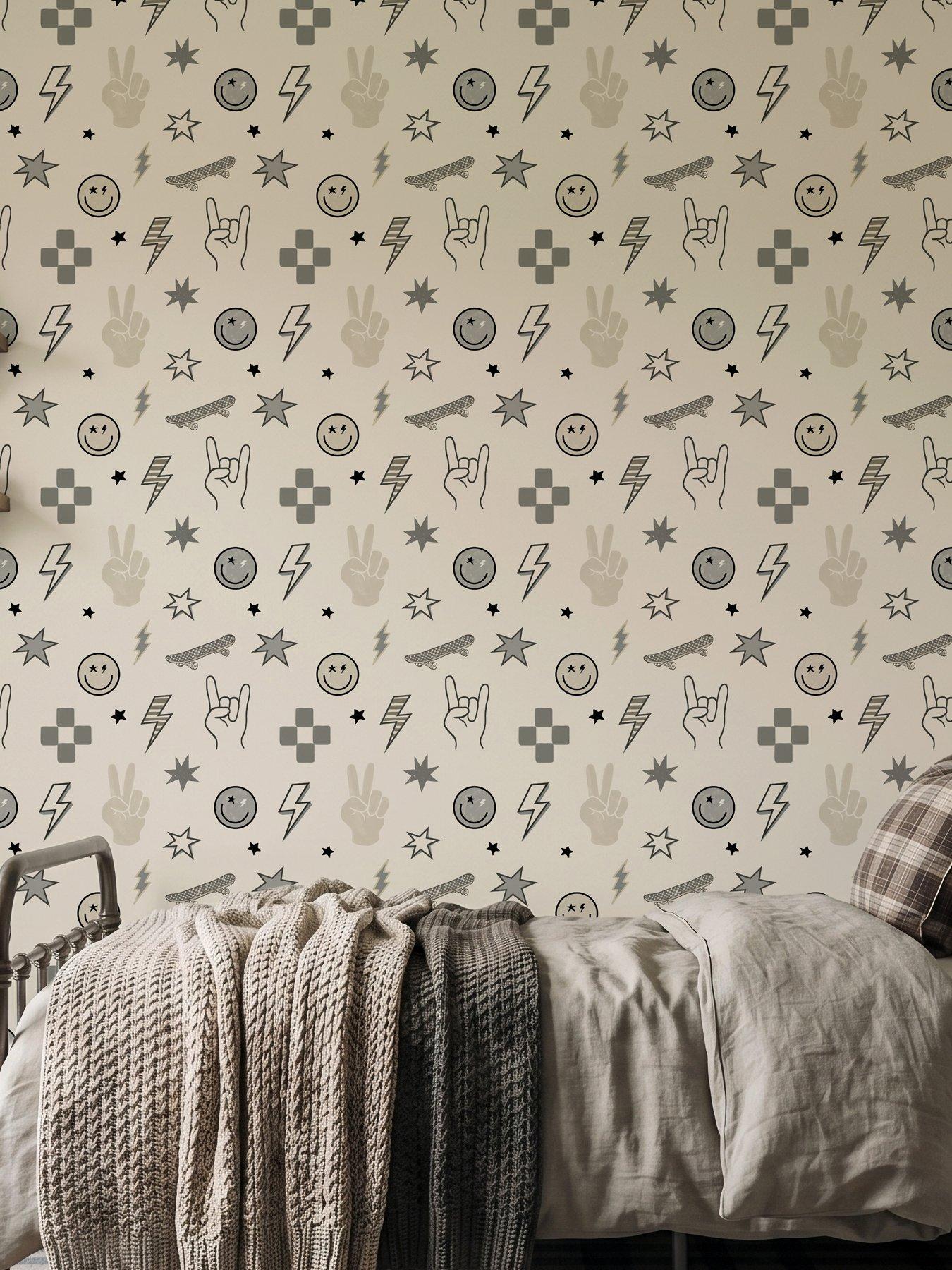Image 1 of 4 of ARTHOUSE Rockstar Mono Wallpaper