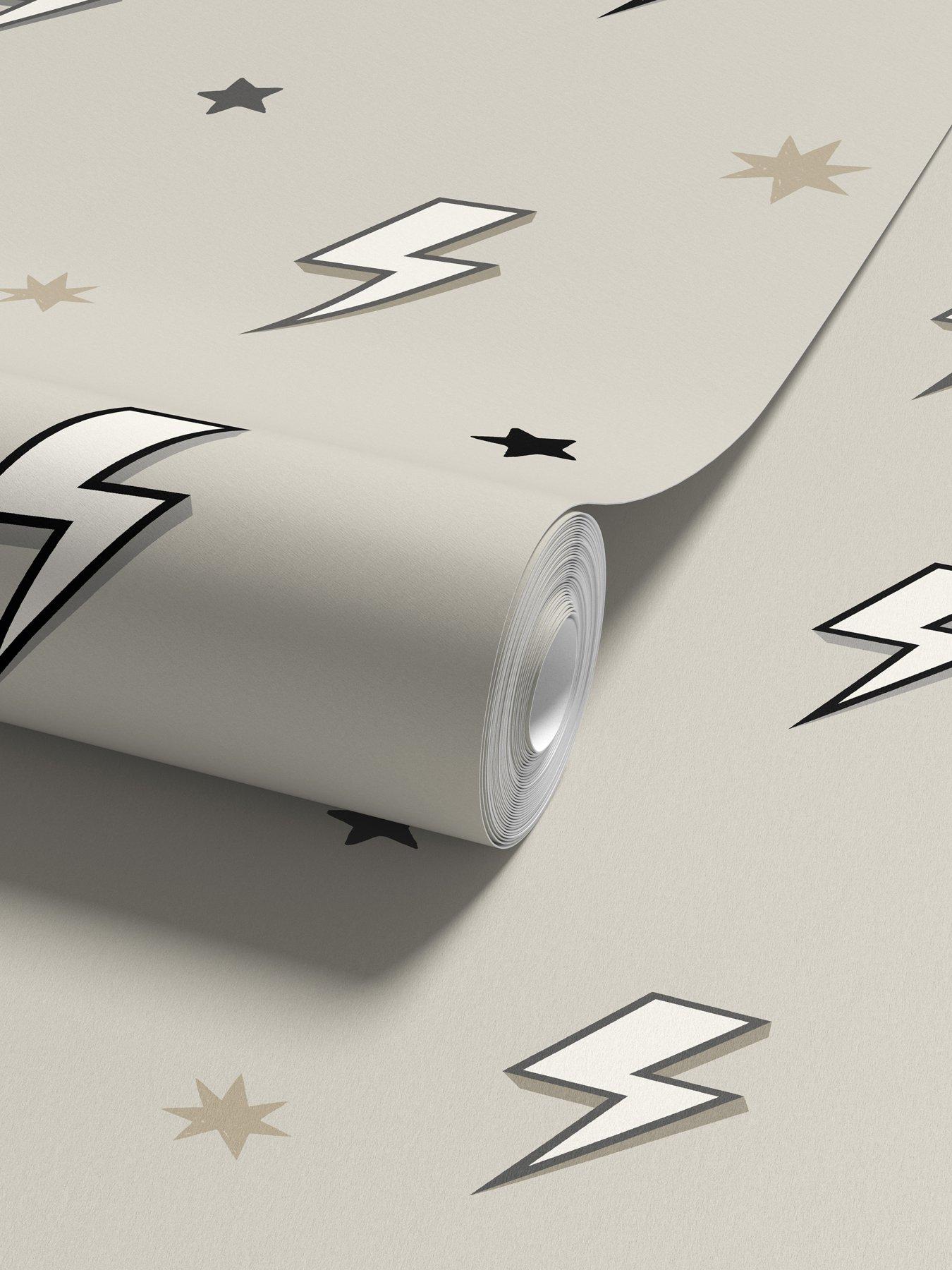 Image 2 of 4 of ARTHOUSE Bolt Grey Wallpaper