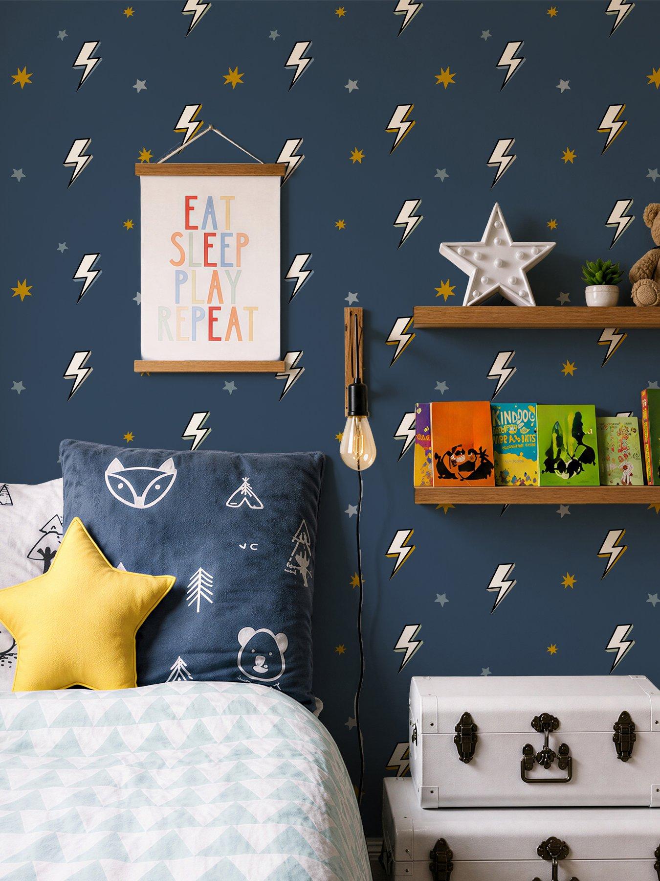ARTHOUSE Bolt Navy Blue Wallpaper
