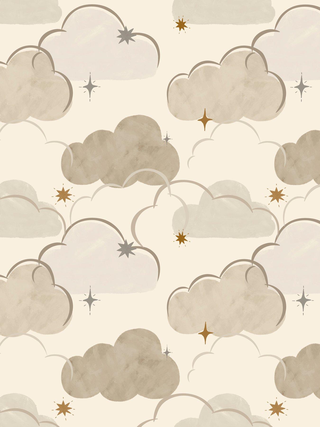 Image 2 of 5 of ARTHOUSE Every Cloud Beige Wallpaper