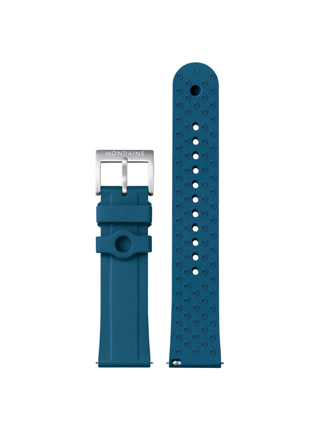 Image 5 of 6 of Mondaine Mens Numeri 42 mm Sapphire Crystal Silicone Strap Watch - Blue