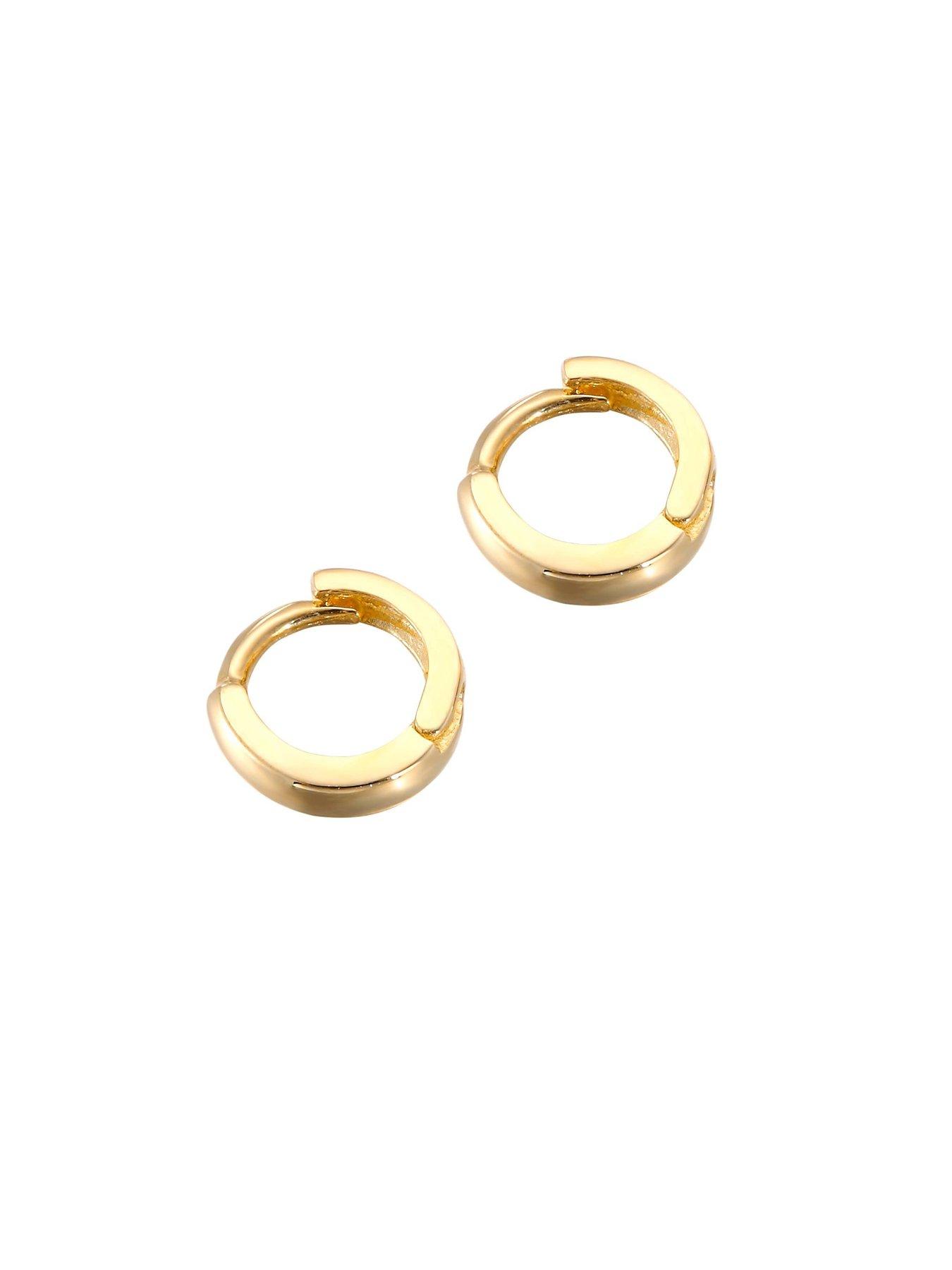 Image 2 of 4 of Seol + Gold 9ct Solid Gold Extra Tiny Huggies