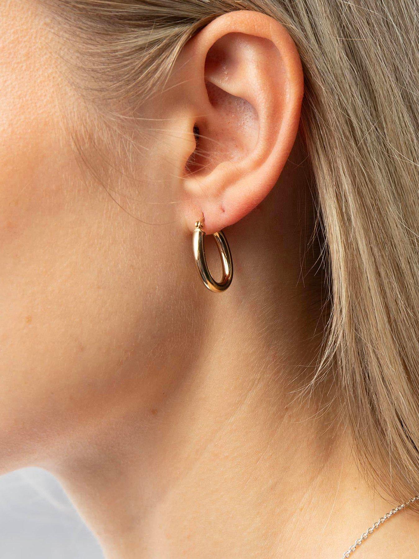 Seol + Gold 18ct Gold Plated Mini Oval Hoops