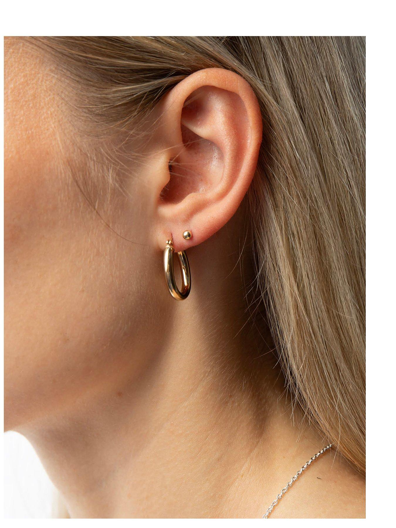 Image 1 of 5 of Seol + Gold 9ct Solid Gold 3mm Ball Flatback Stud
