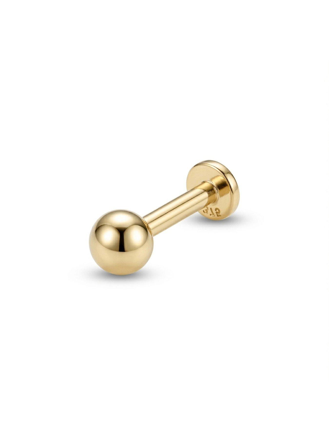 Image 2 of 5 of Seol + Gold 9ct Solid Gold 3mm Ball Flatback Stud
