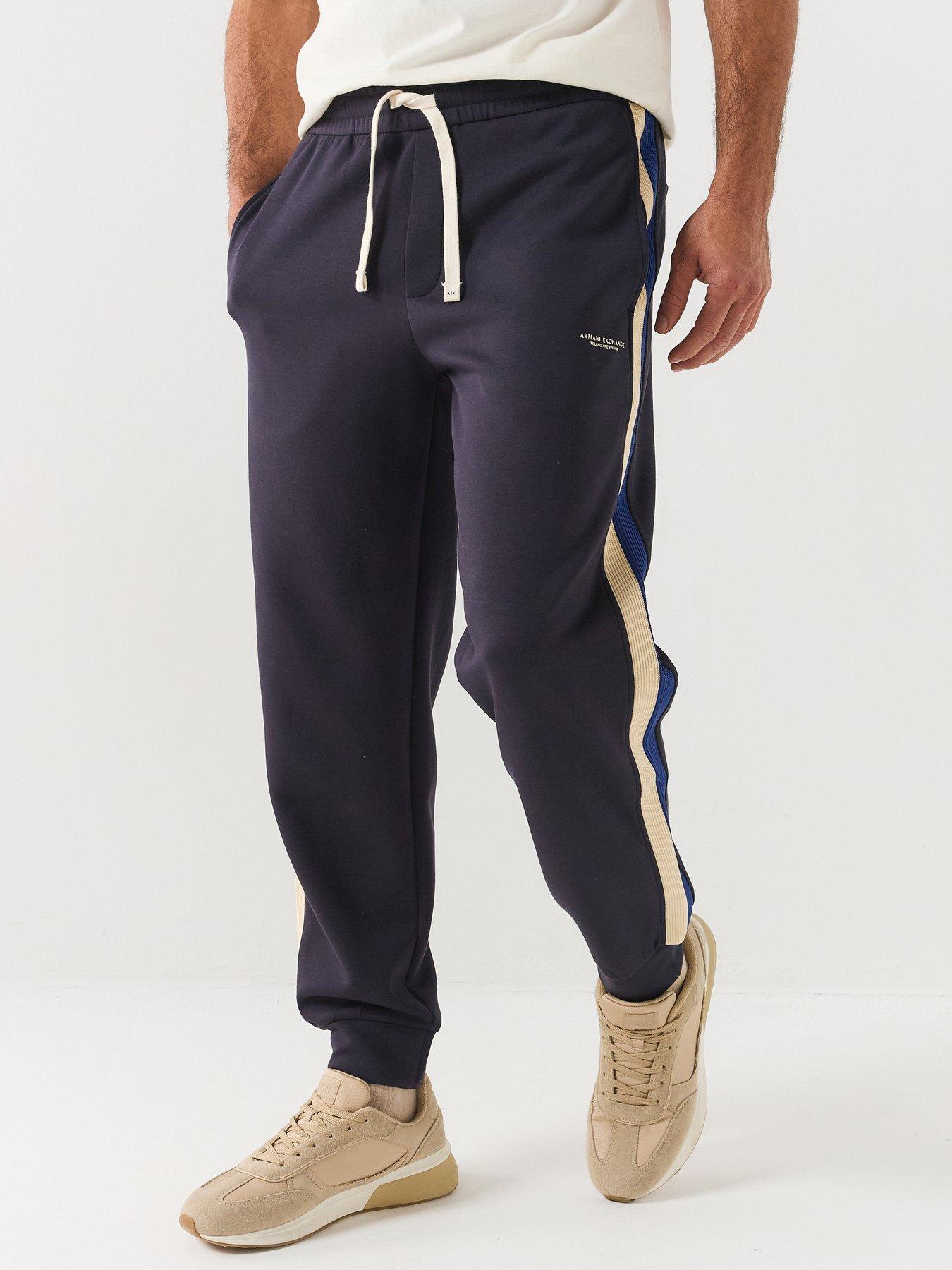 Armani Exchange Armani Exchange Taped Joggers - Dark Blue