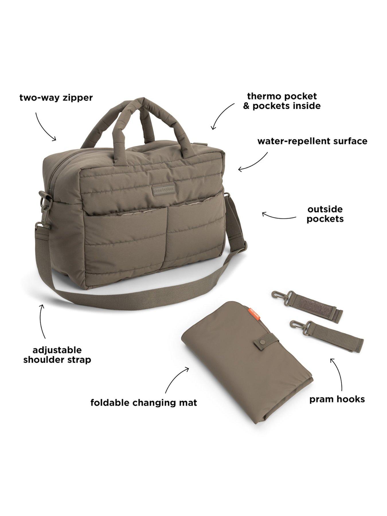 Image 3 of 7 of Done by Deer Quilted changing bag Taupe