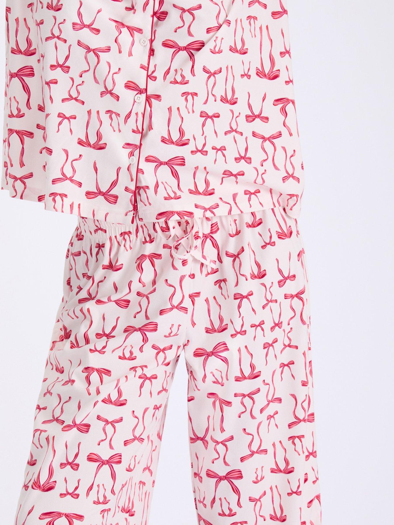 Image 5 of 6 of Boux Avenue Flutter Bows Pj In A Bag - Ivory Mix