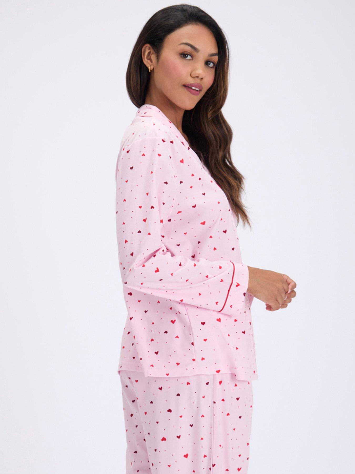 Image 6 of 7 of Boux Avenue Ditsy Heart Pyjama In A Bag - Pink Mix