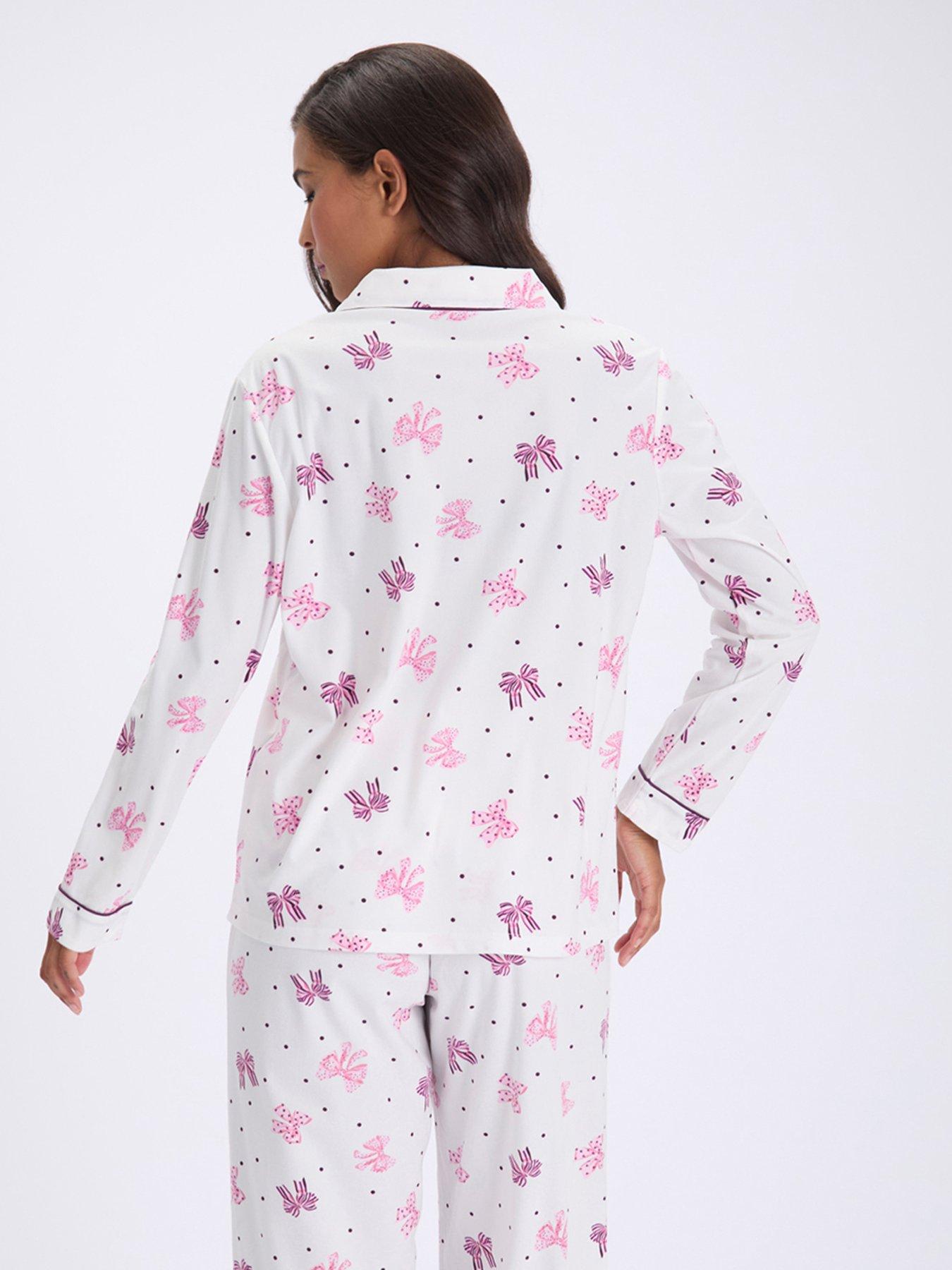 Image 2 of 7 of Boux Avenue Boux Avenue Multi Bow Pjs In A Bag - Ivory Mix