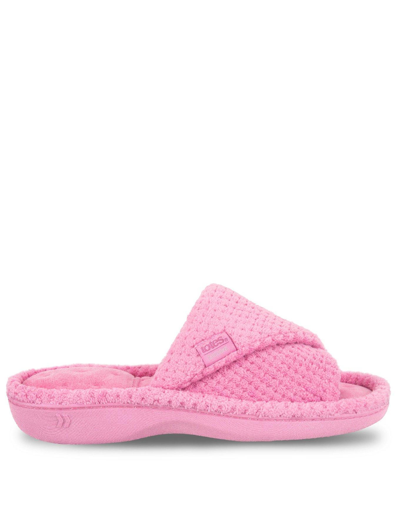 Image 1 of 5 of Totes Isotoner Womens Popcorn Mule Slippers - Pink