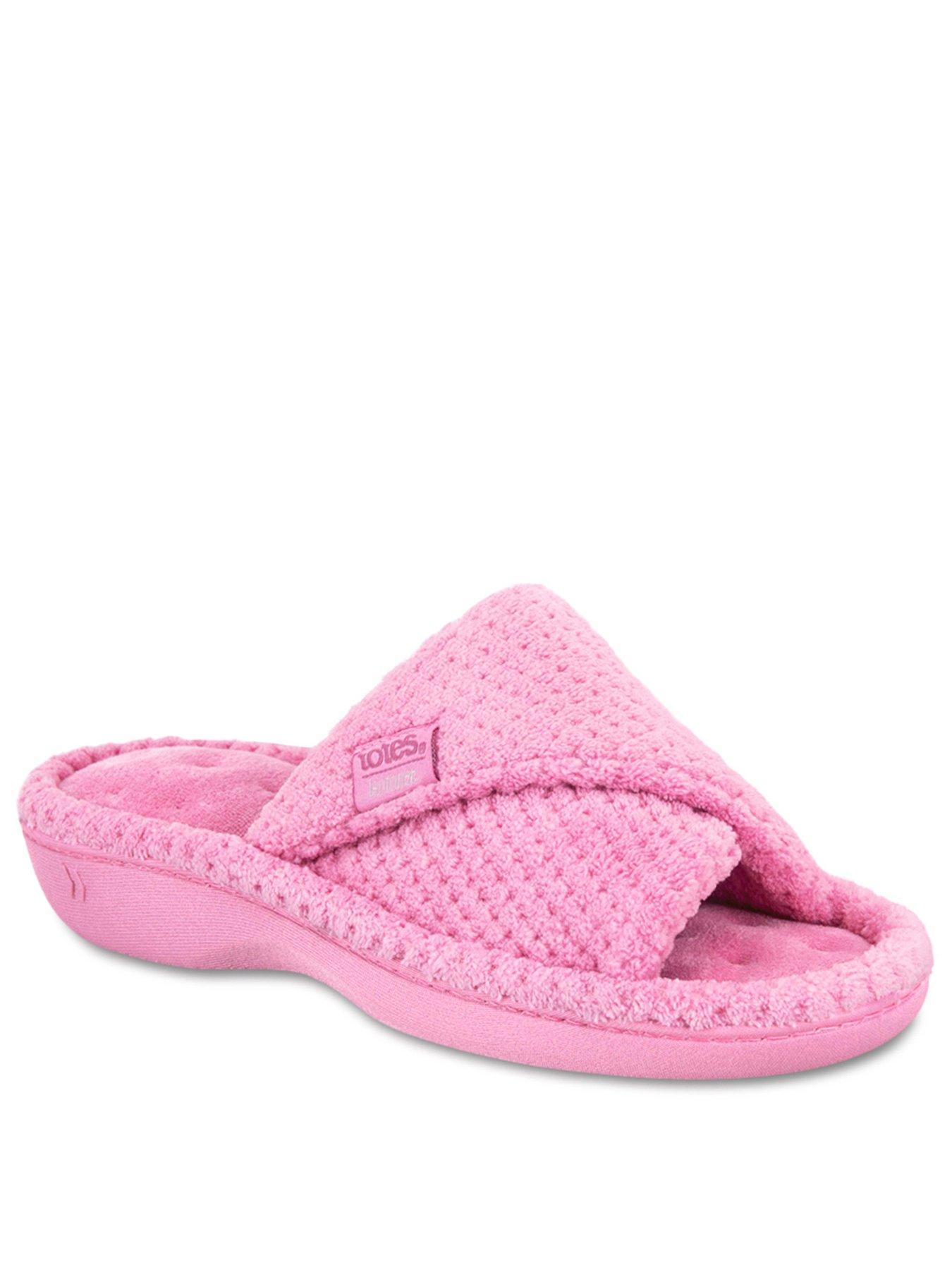 Image 2 of 5 of Totes Isotoner Womens Popcorn Mule Slippers - Pink