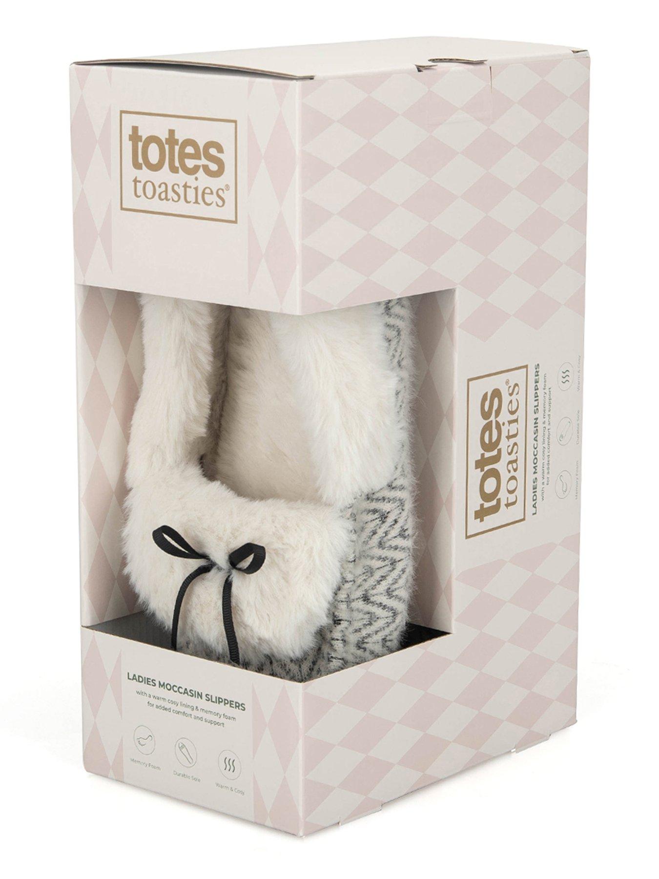 Image 5 of 5 of TOTES Totes Patterned Knit Moccasin Slippers - Cream Multi