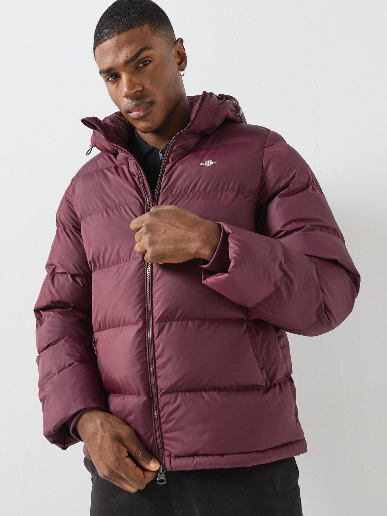 GANT Active Cloud Padded Jacket, Purple, Size M, Men