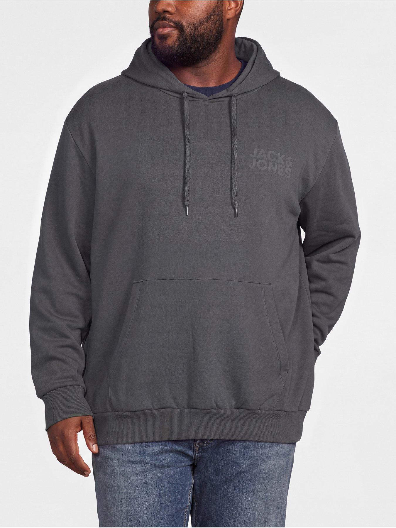 Image 1 of 5 of Jack & Jones Mens Big &amp; Tall Corp Logo Hoodie - Dark Blue