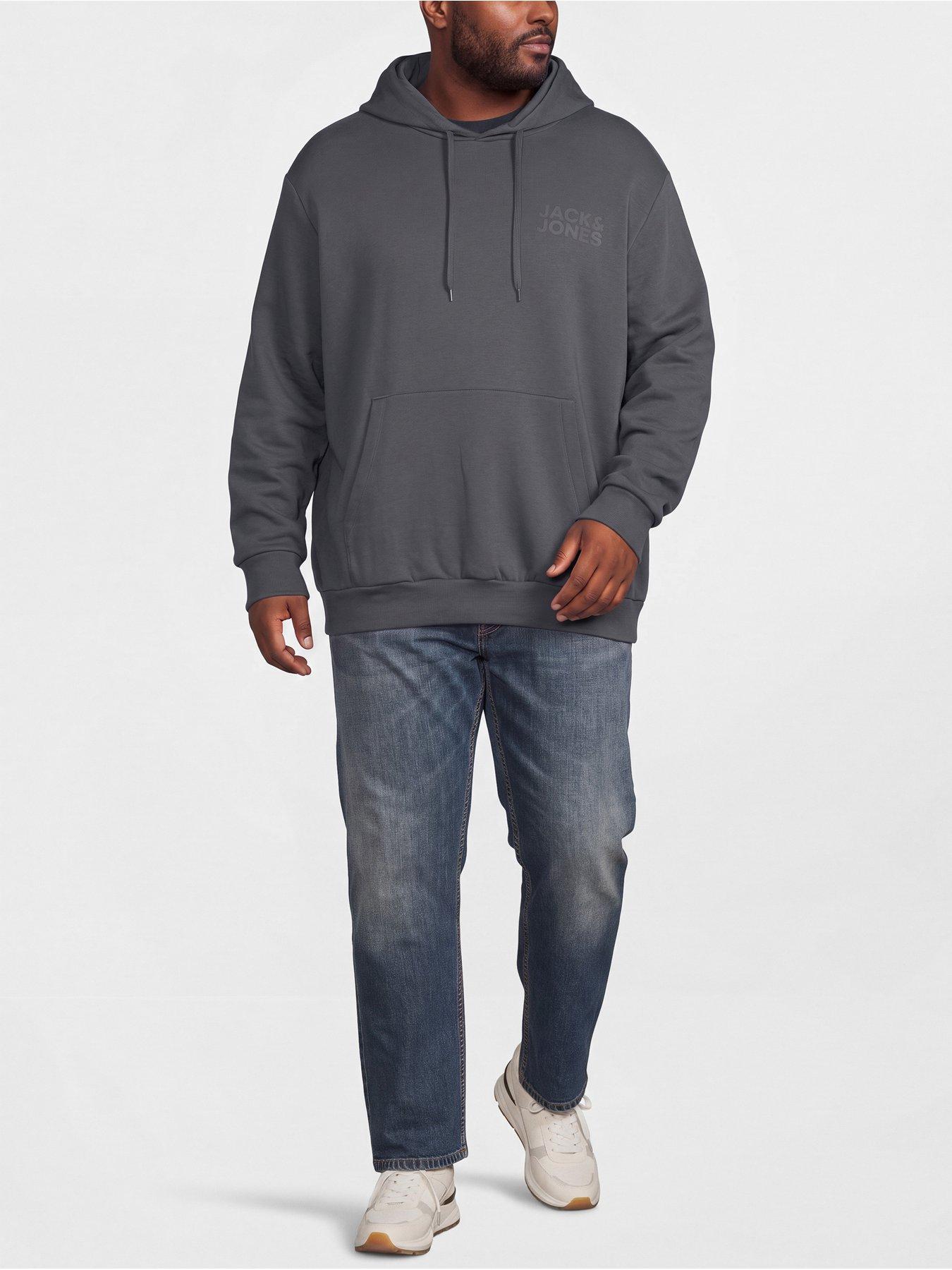 Image 3 of 5 of Jack & Jones Mens Big &amp; Tall Corp Logo Hoodie - Dark Blue