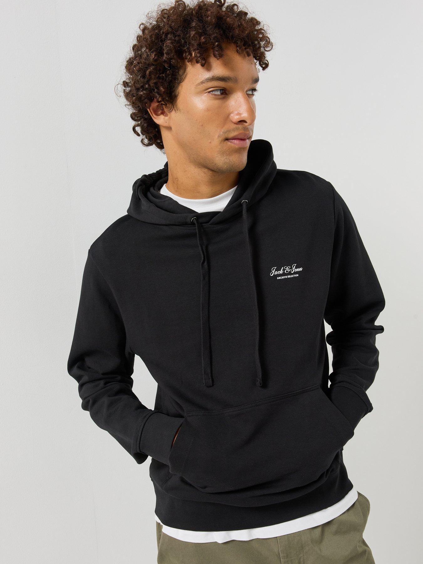 Image 4 of 5 of Jack & Jones Mens Archive Graphic Hoodie - Black