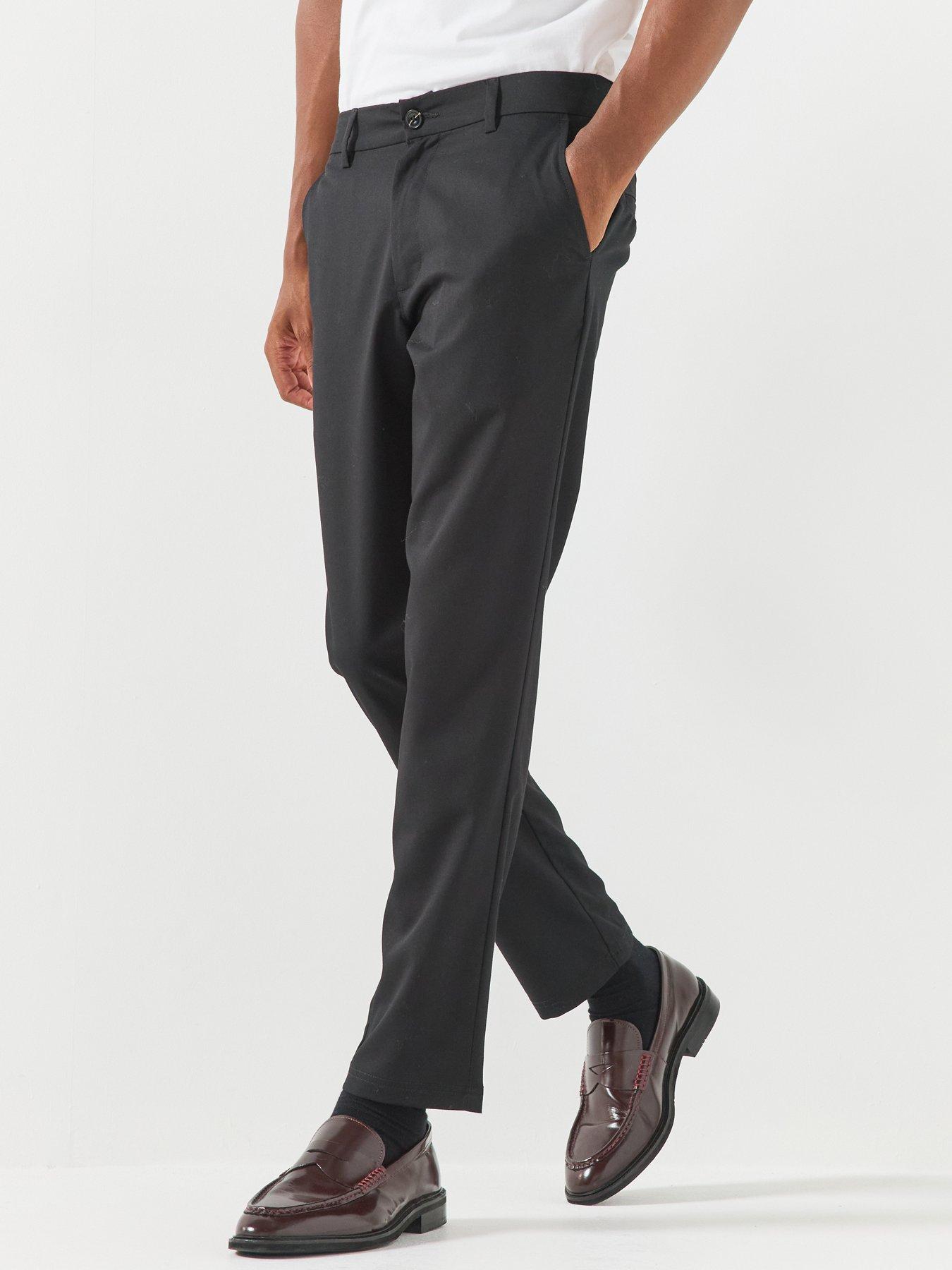 Image 1 of 5 of Jack & Jones Mens Ollie Liam Stretch Tapered Chino Trousers - Black