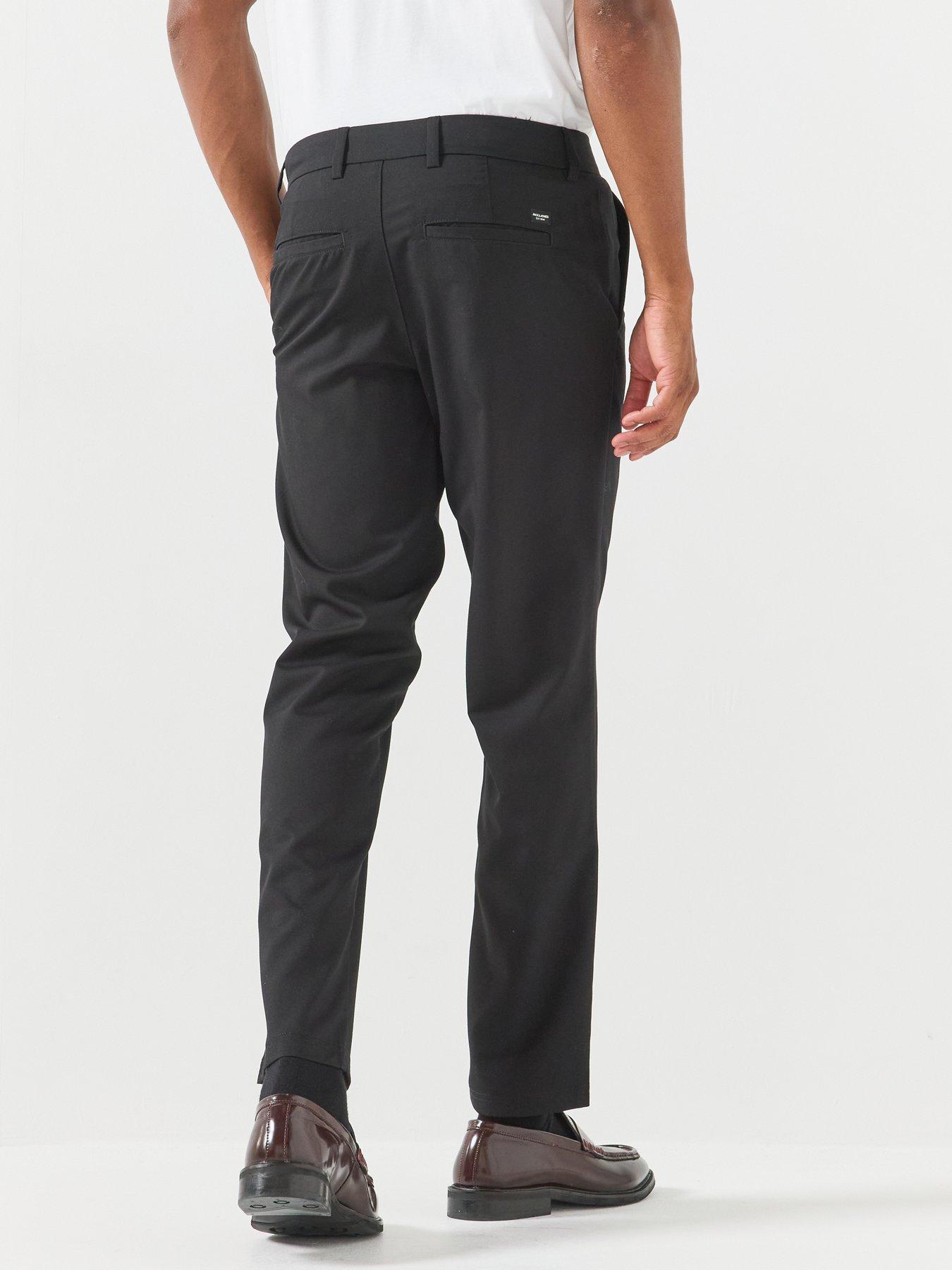 Image 2 of 5 of Jack & Jones Mens Ollie Liam Stretch Tapered Chino Trousers - Black
