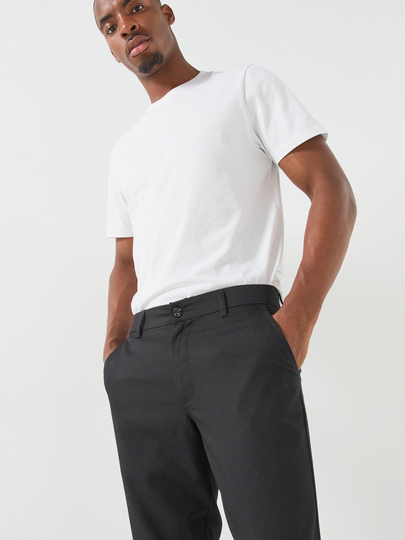 Image 4 of 5 of Jack & Jones Mens Ollie Liam Stretch Tapered Chino Trousers - Black