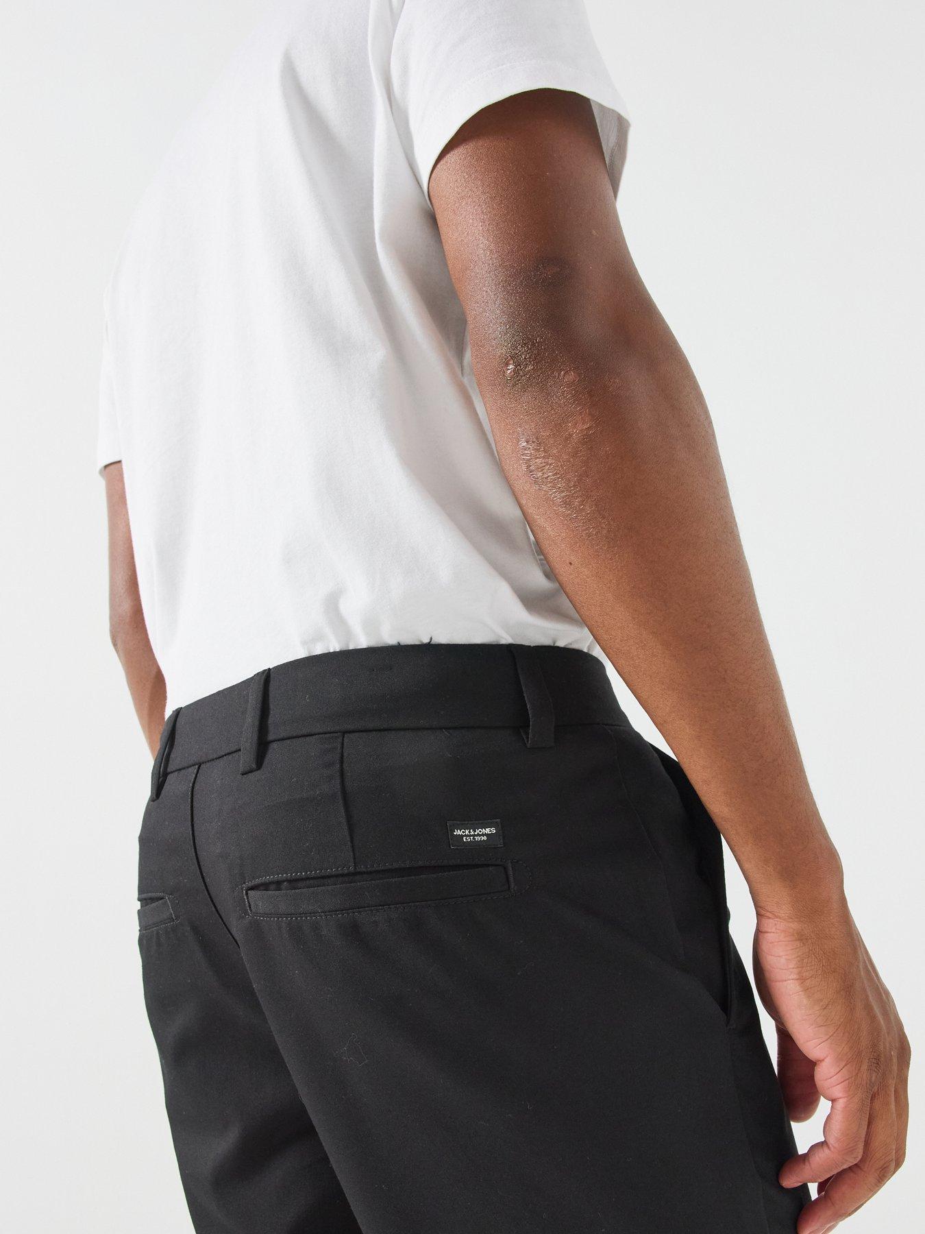 Image 5 of 5 of Jack & Jones Mens Ollie Liam Stretch Tapered Chino Trousers - Black