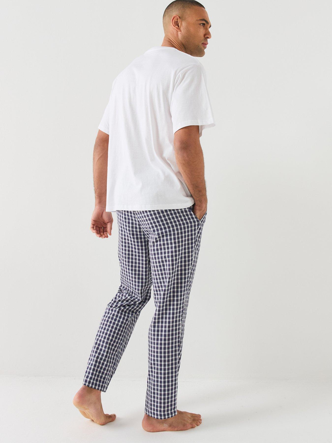 Image 2 of 5 of Jack & Jones Mens Florence 100% Cotton Checked Pyjama Set - Multi