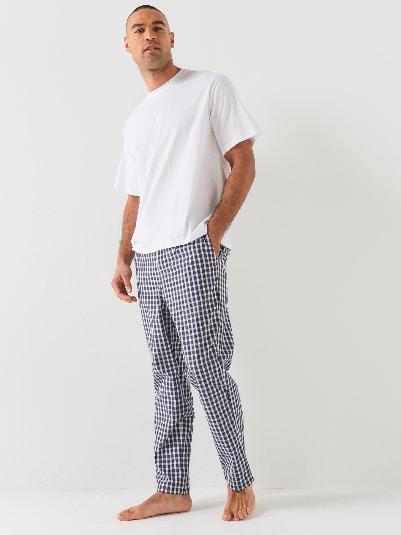 Image 3 of 5 of Jack & Jones Mens Florence 100% Cotton Checked Pyjama Set - Multi