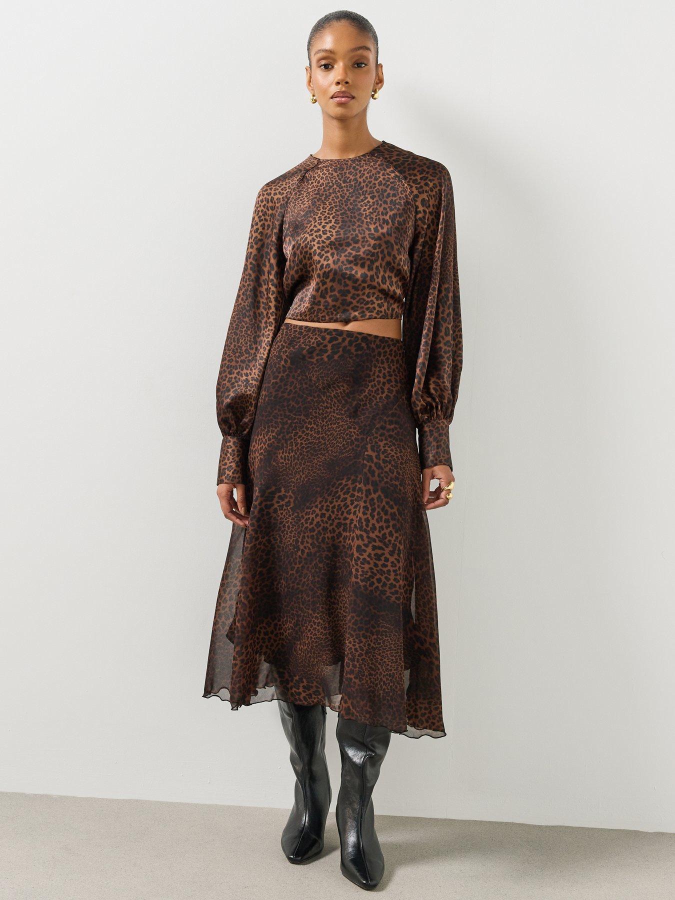 Image 3 of 6 of Mango Womens Hunter Open Back Tie Satin-Look Top - Brown