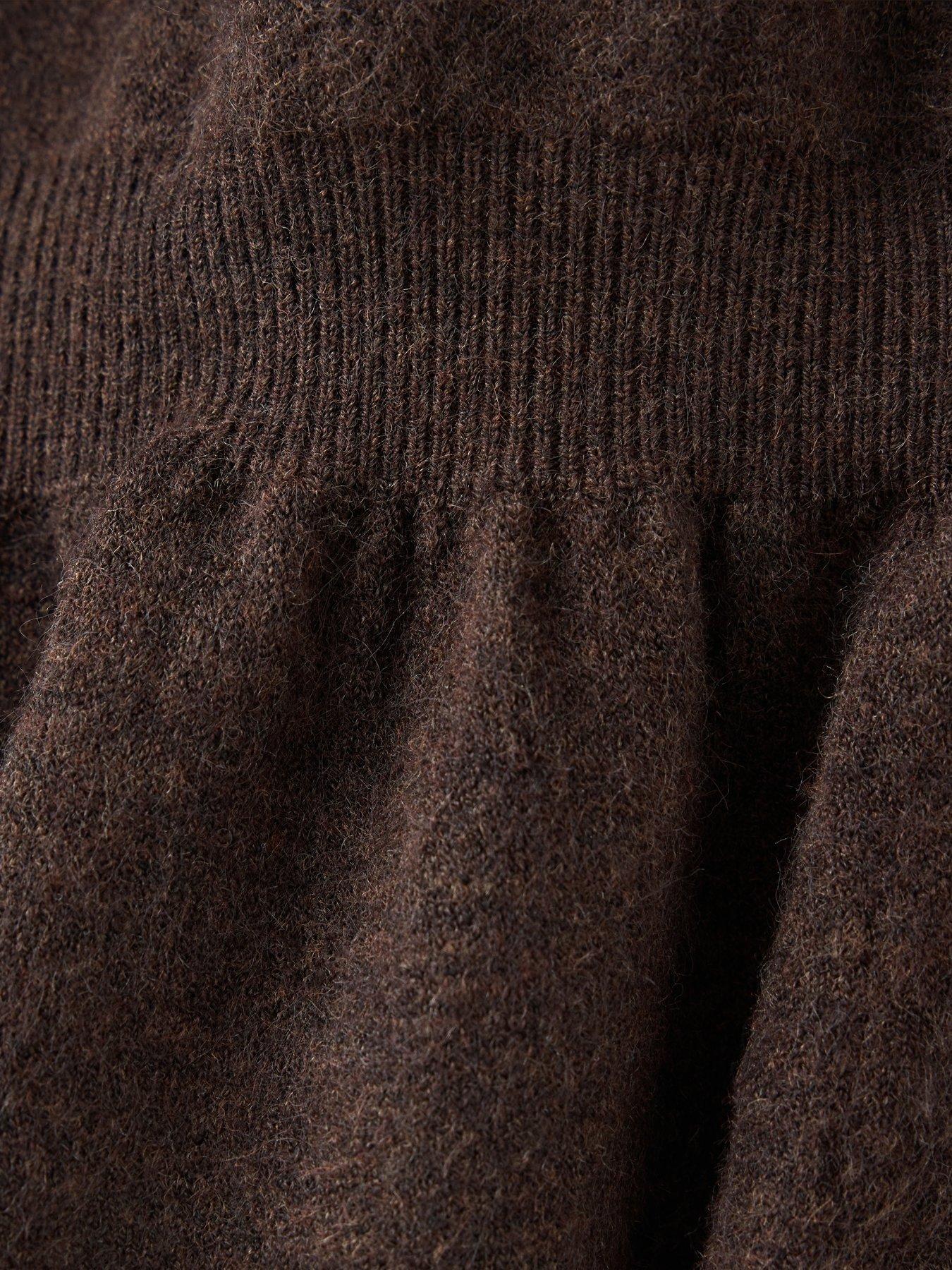 Image 6 of 7 of Mango Womens Provensa Zip-Through Peplum Jacket - Brown