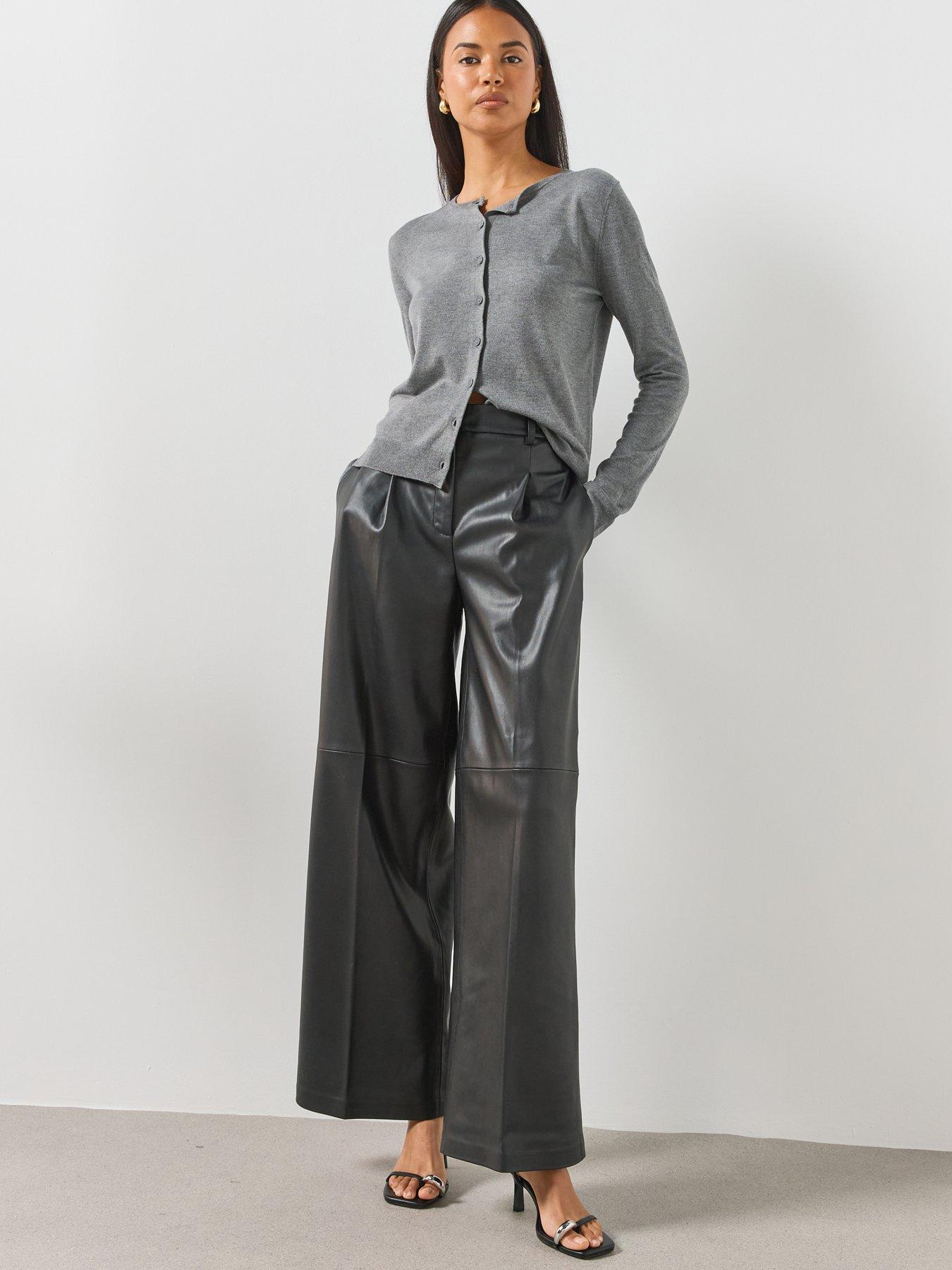 Image 3 of 6 of Mango Knitted Button Cardigan - Grey
