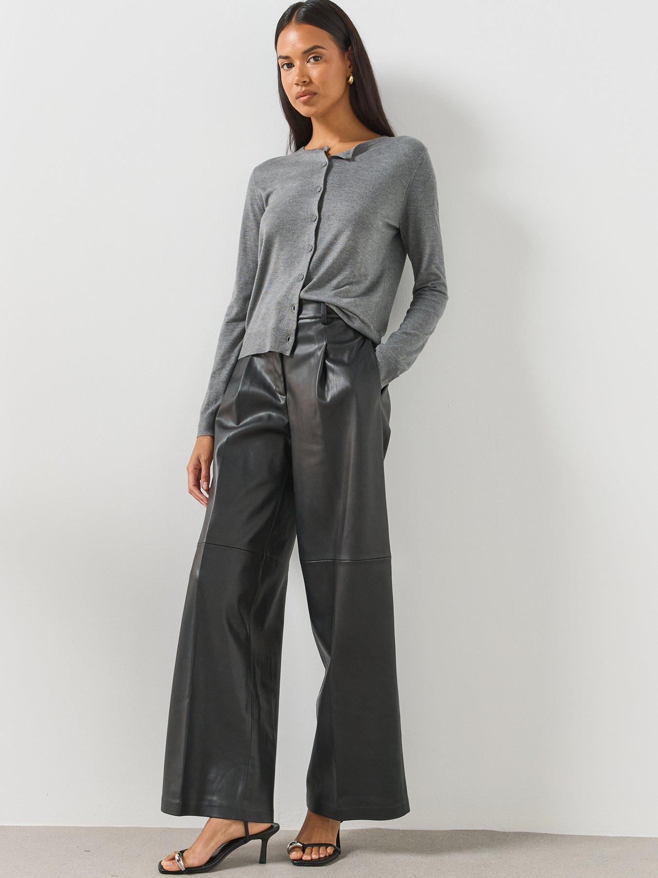 Image 5 of 6 of Mango Knitted Button Cardigan - Grey