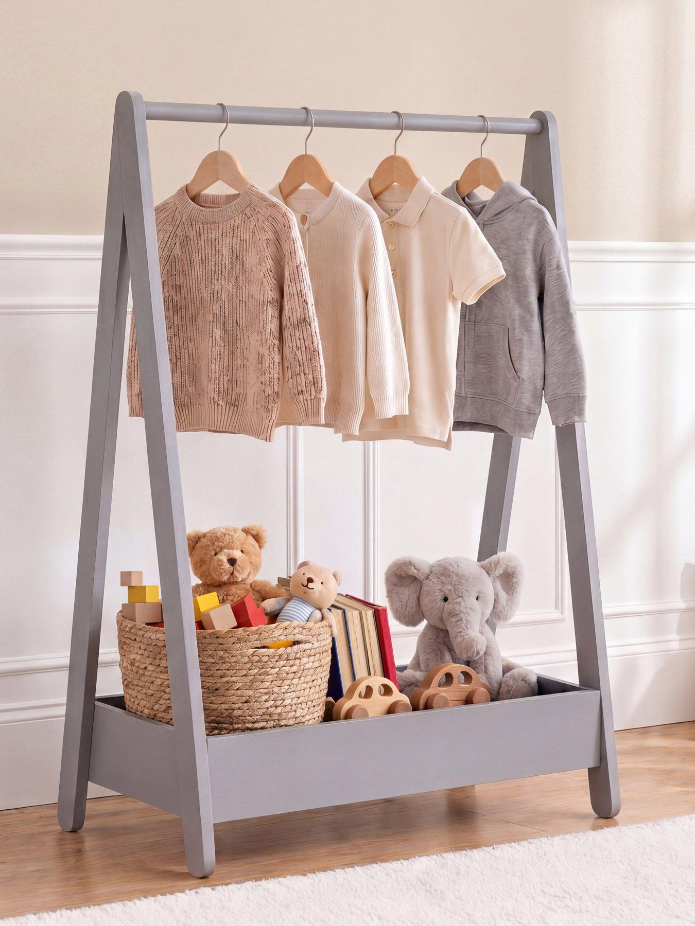 Image 1 of 8 of Vida Designs Junior Vida Kids Clothes Rack, Grey