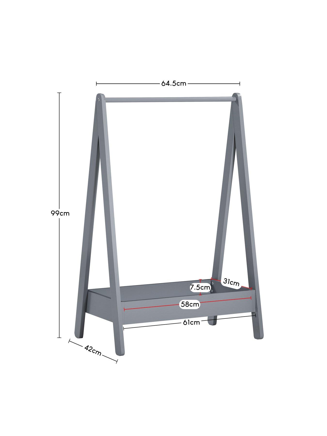 Image 7 of 8 of Vida Designs Junior Vida Kids Clothes Rack, Grey