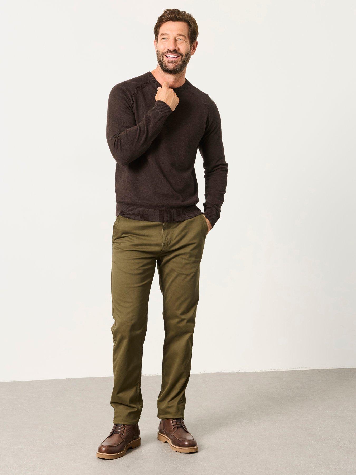 Image 3 of 6 of FatFace Mens Crew Neck Marl Knit Jumper - Brown