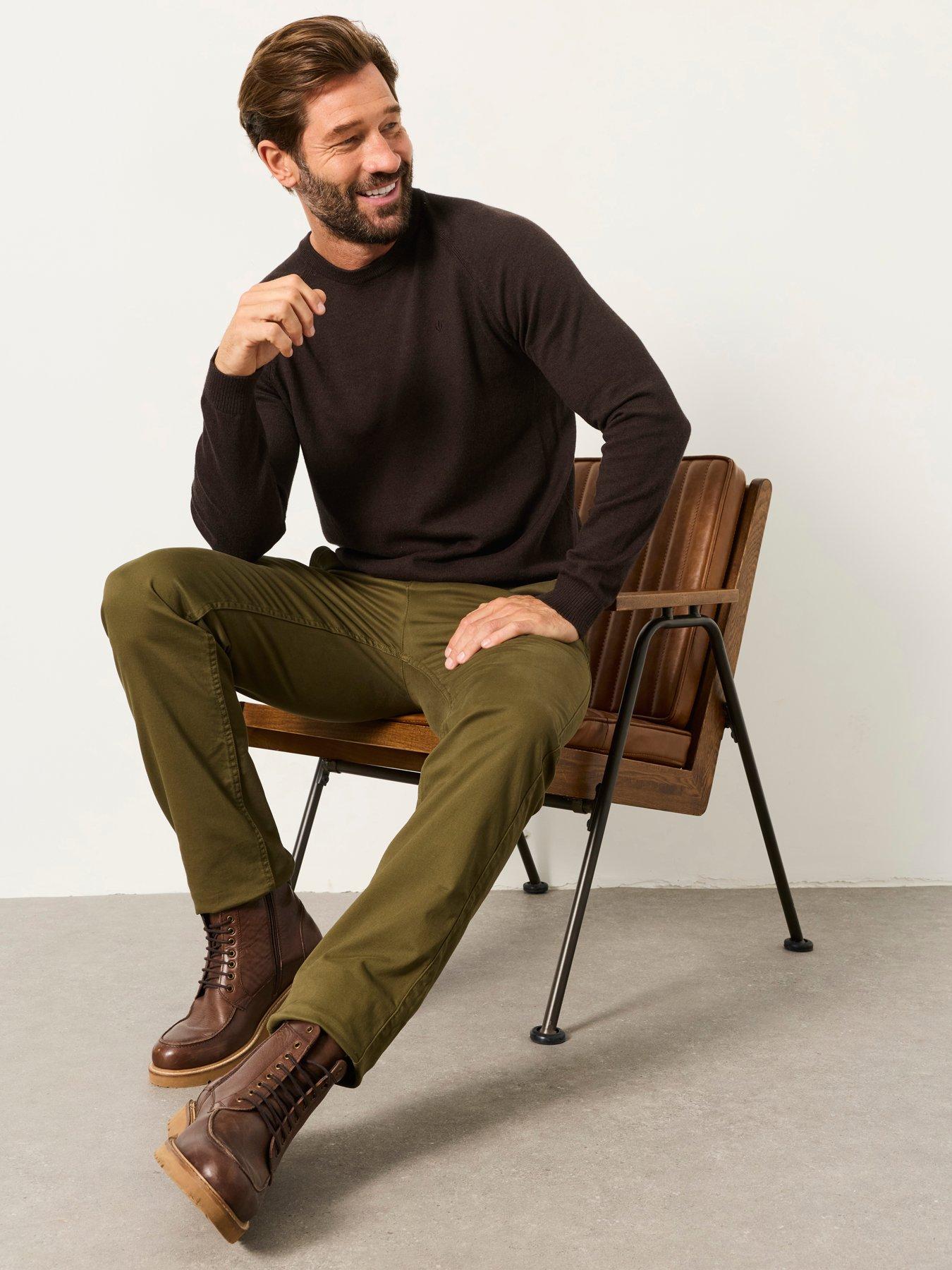 Image 4 of 6 of FatFace Mens Crew Neck Marl Knit Jumper - Brown
