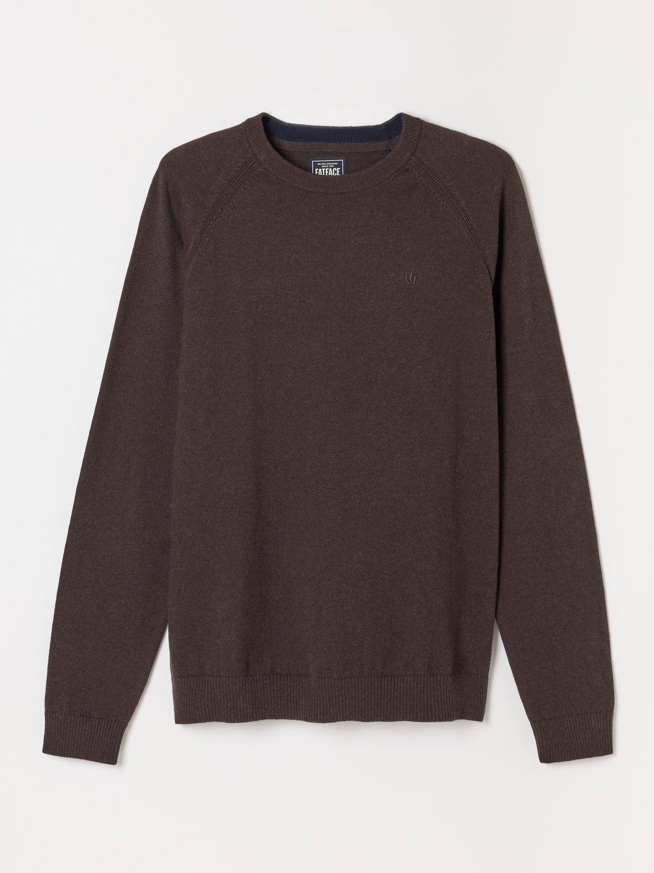 Image 6 of 6 of FatFace Mens Crew Neck Marl Knit Jumper - Brown