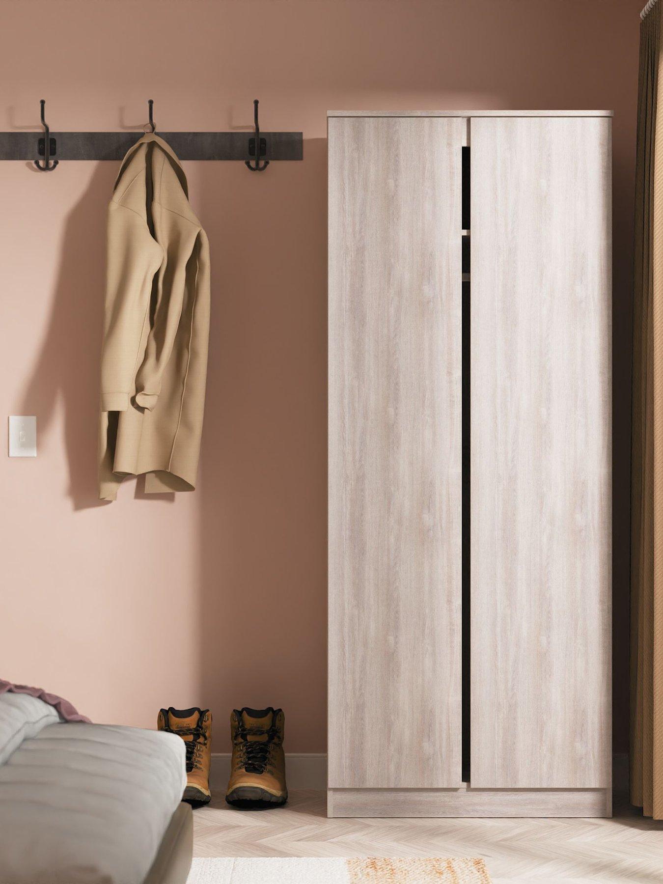 Ready Assembled U Unisex Light Oak Crosby Double Wardrobe In Grey Oak In Size 2 - Image 3