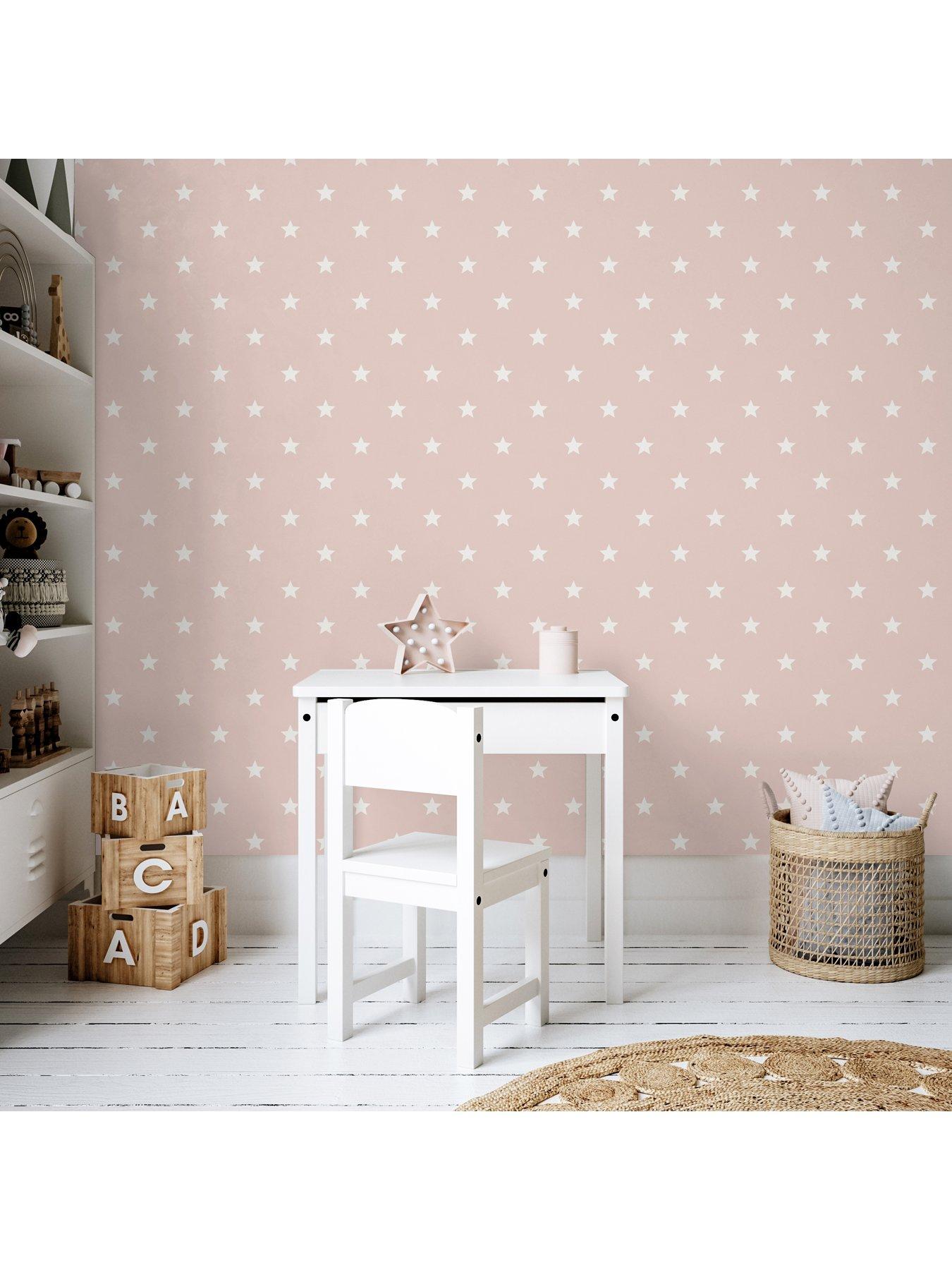 Image 2 of 4 of Fine Decor World of Imagination Starry Motif Wallpaper Pink