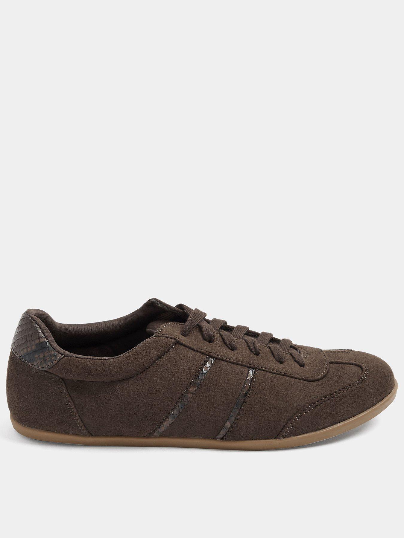 Image 1 of 4 of Yours Womens Low Profile Side Stripe Panel Trainers - Brown
