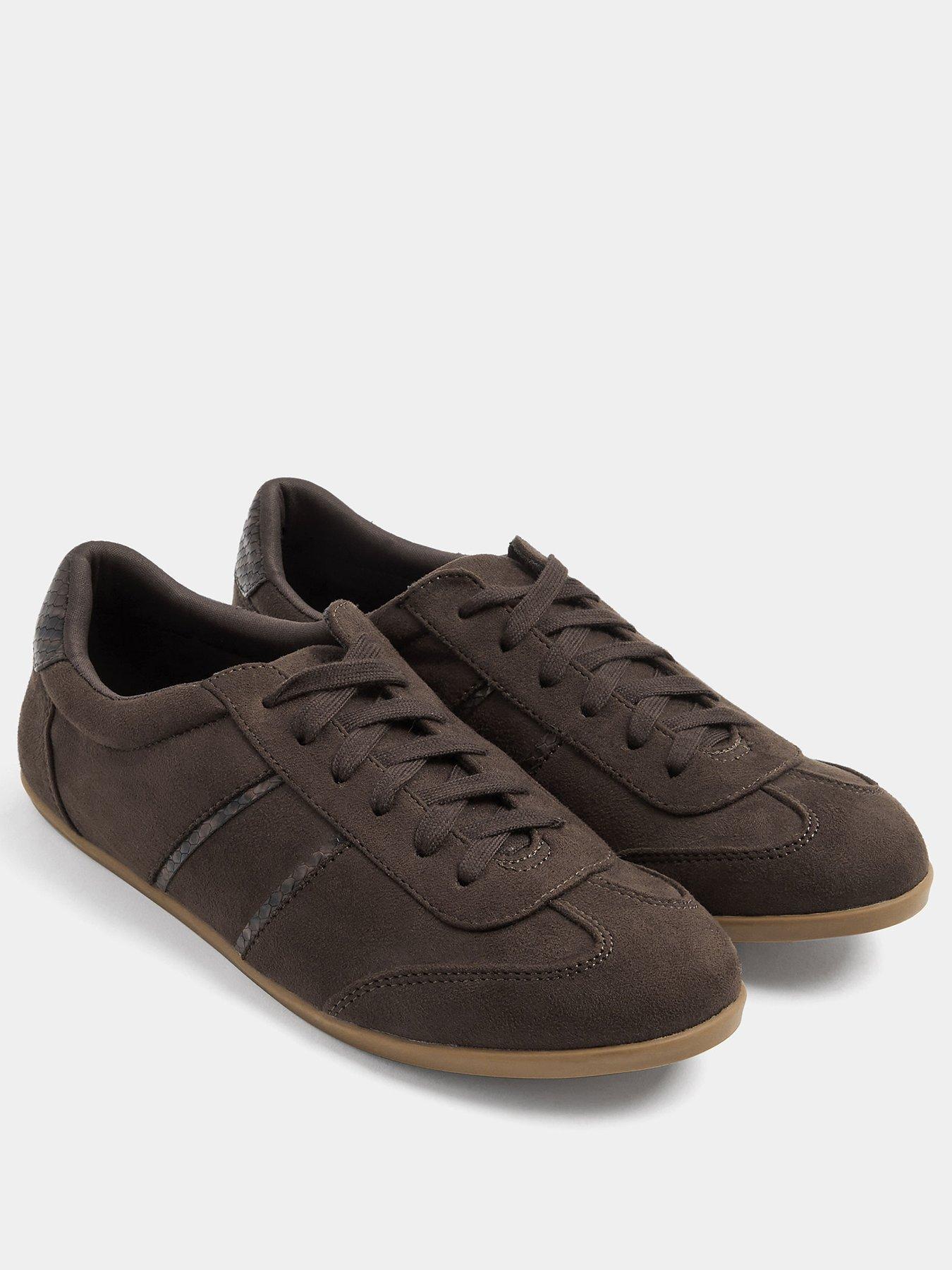 Image 2 of 4 of Yours Womens Low Profile Side Stripe Panel Trainers - Brown