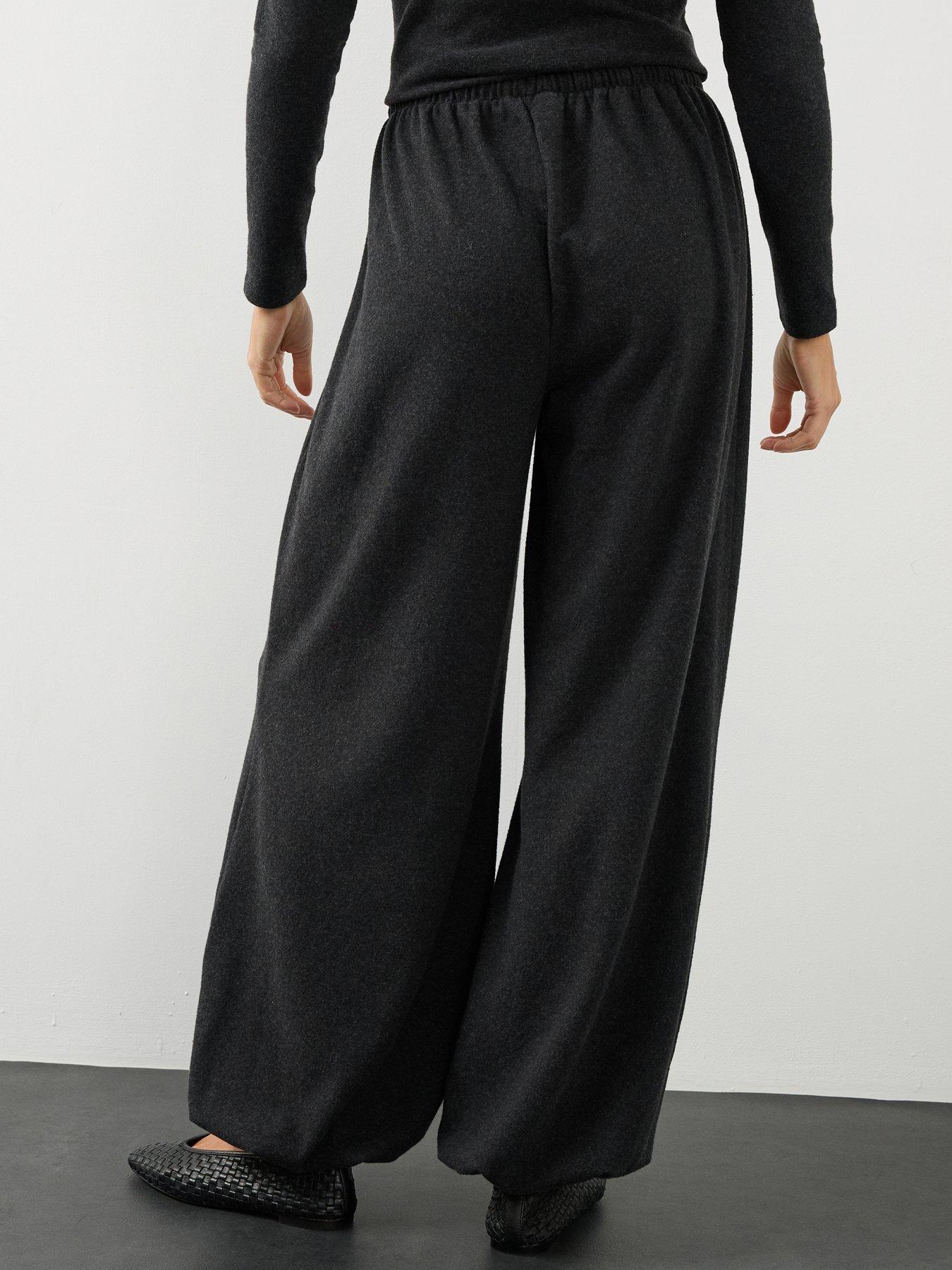 Image 2 of 6 of The Very Collection Womens Tie Waist Balloon Co Ord Trousers - Grey