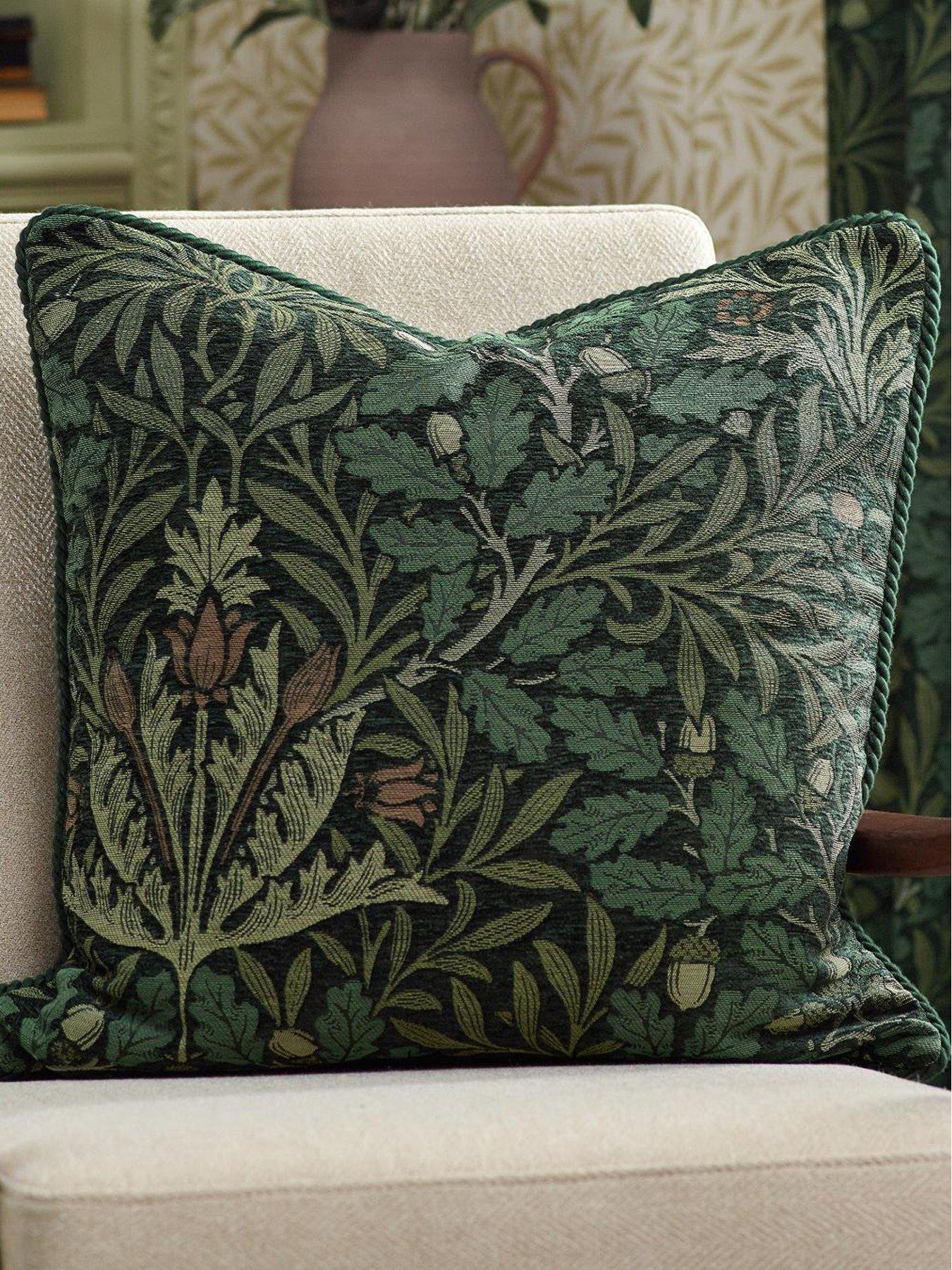 Morris & Co ACORN MULTI 55X55 FEATHER RICH CUSHION THYME/FOREST