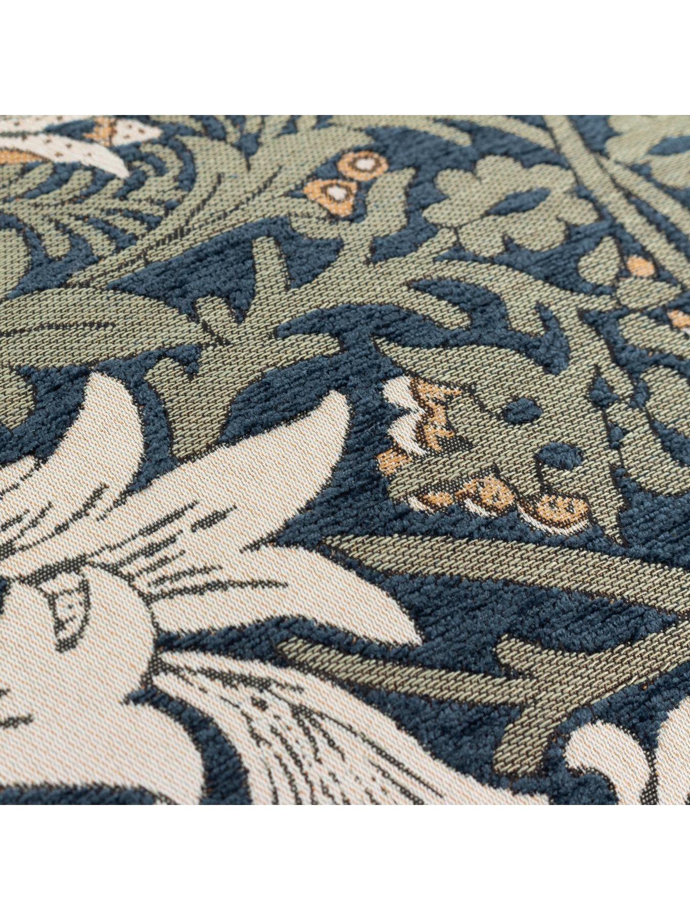 Image 3 of 6 of Morris & Co SNAKESHEAD 55X55 FEATHER RICH CUSHION INDIGO/LEAF GREEN