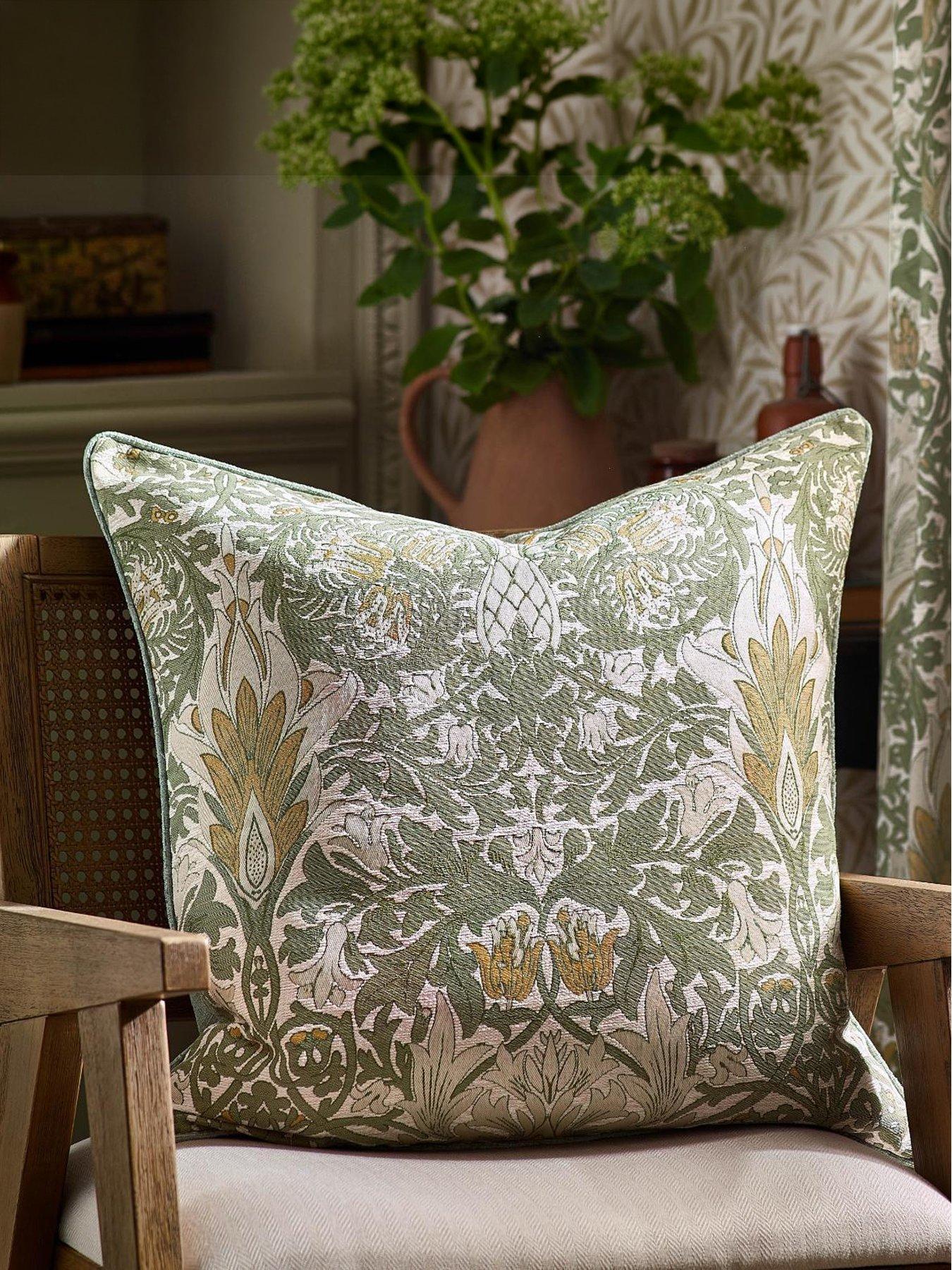 Image 1 of 6 of Morris & Co SNAKESHEAD 55X55 FEATHER RICH CUSHION SUNFLOWER/STONE