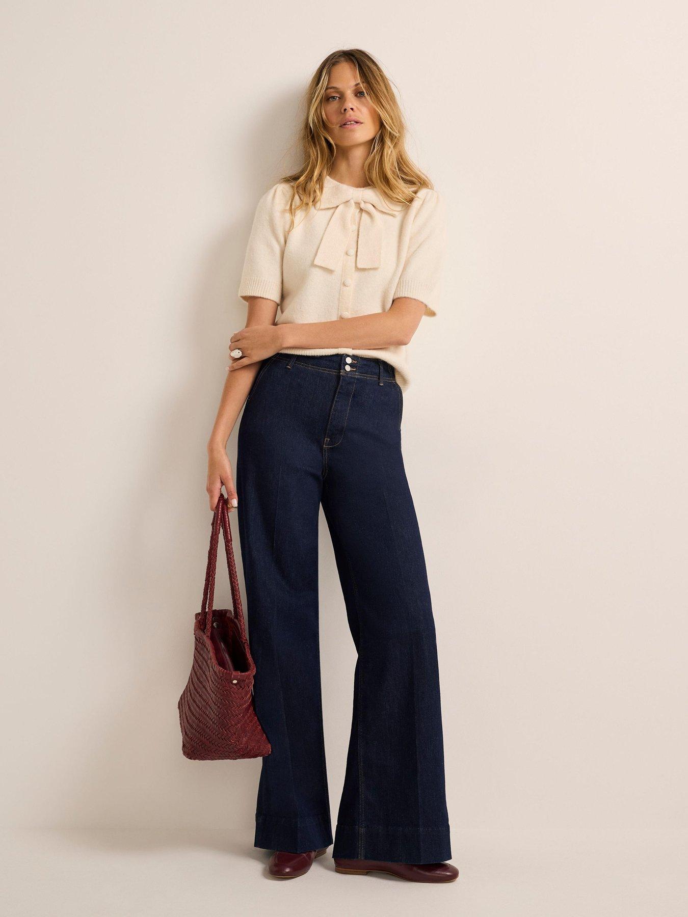 Image 4 of 6 of Mint Velvet Bow Front Knit Top - Cream