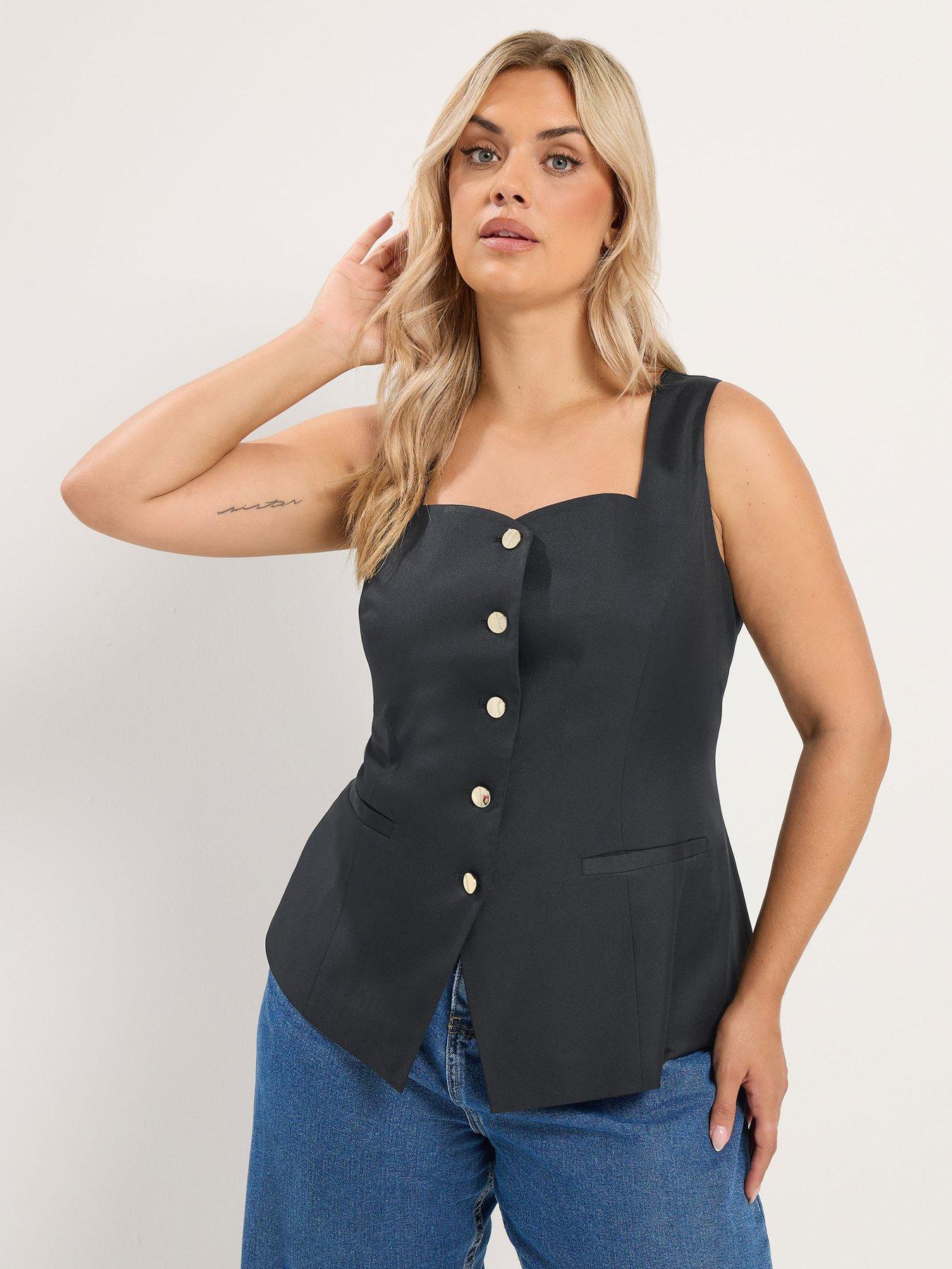 Image 1 of 4 of Yours Curve Sweetheart Neckline Blazer