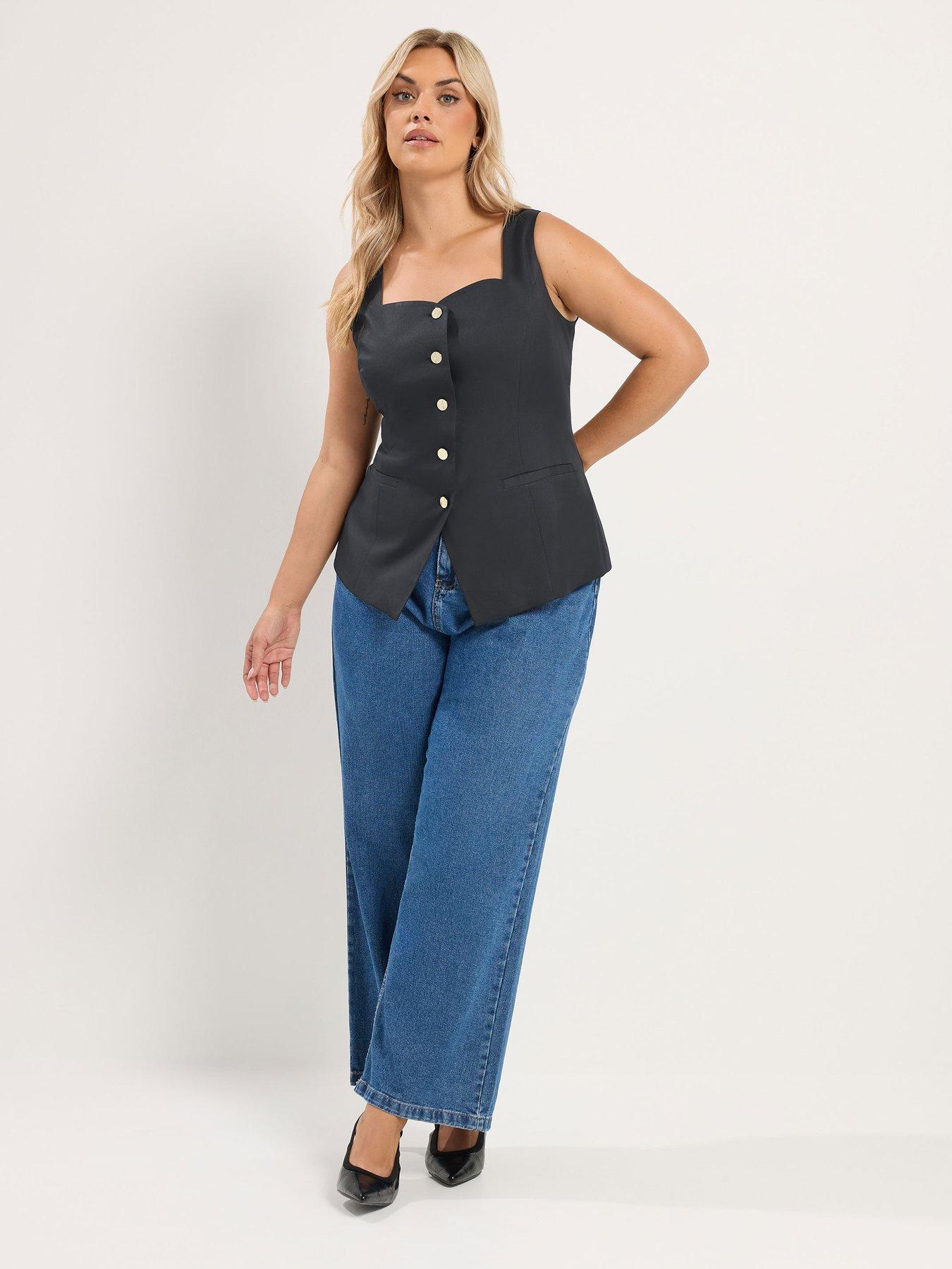 Image 3 of 4 of Yours Curve Sweetheart Neckline Blazer