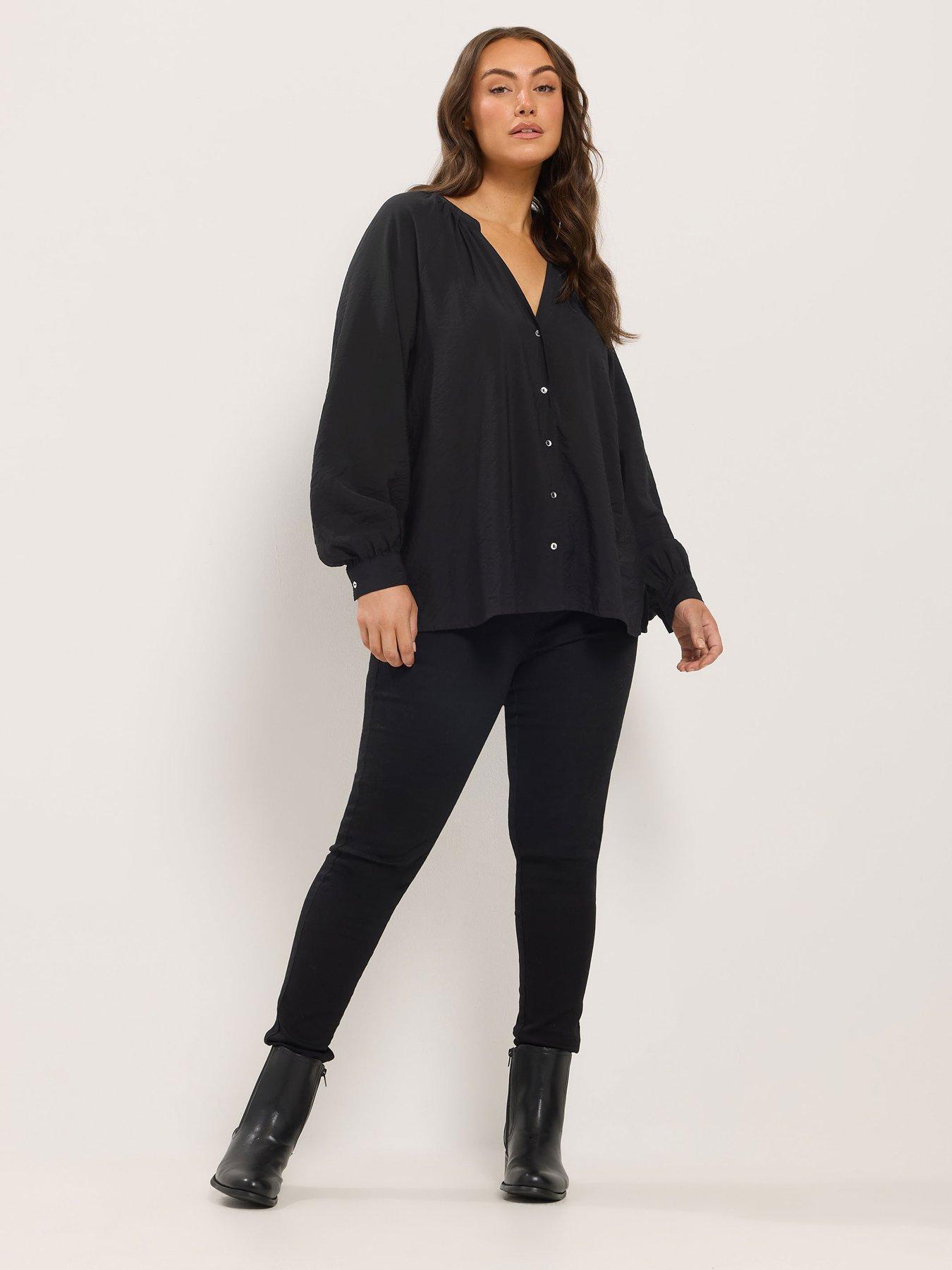 Image 3 of 4 of Yours Curve Button Through Blouse